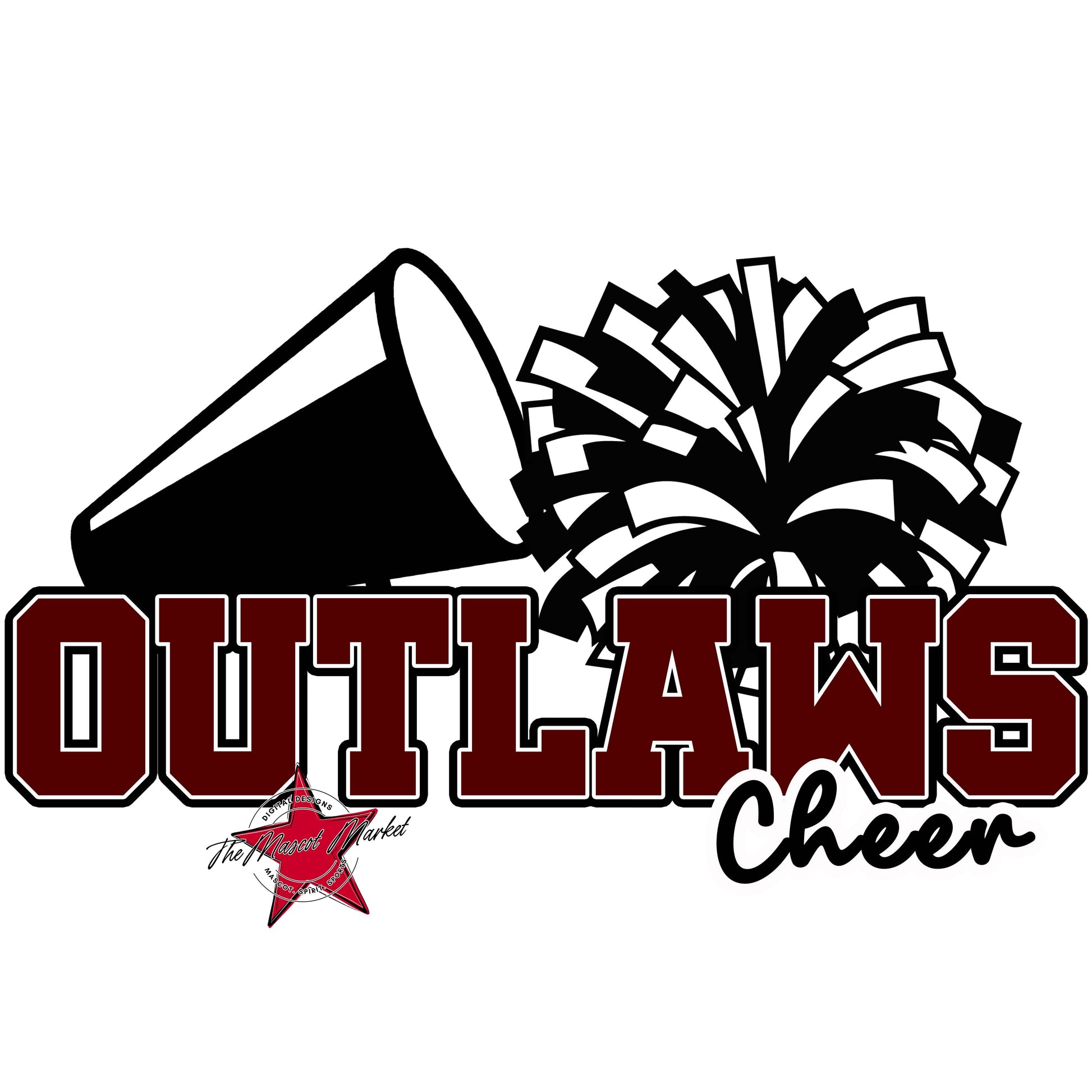 Outlaws Varsity Cheer-Maroon