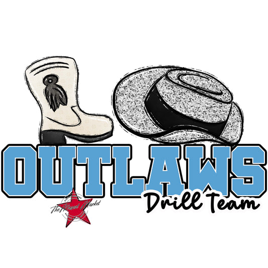 Outlaws Varsity Drillteam-Carolina Blue