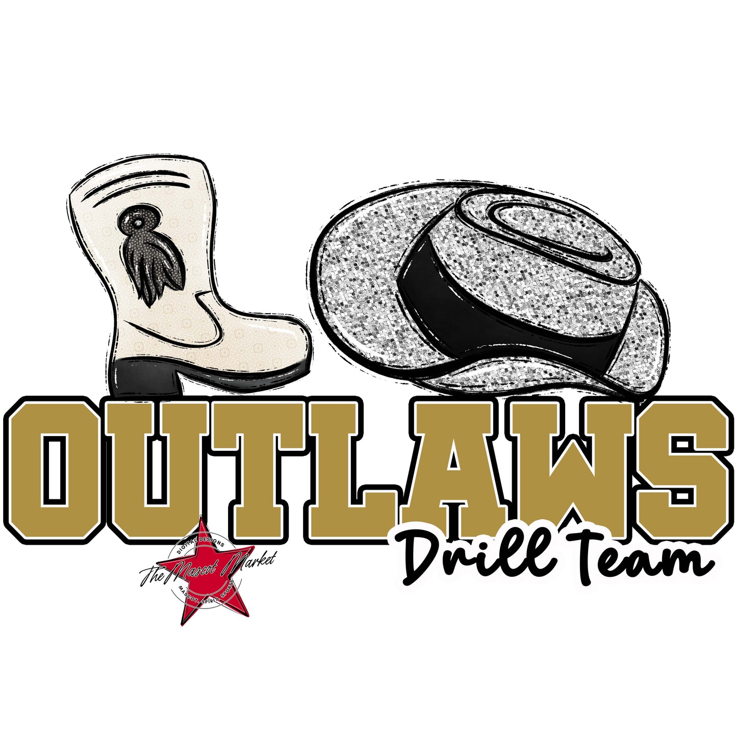 Outlaws Varsity Drillteam-Gold
