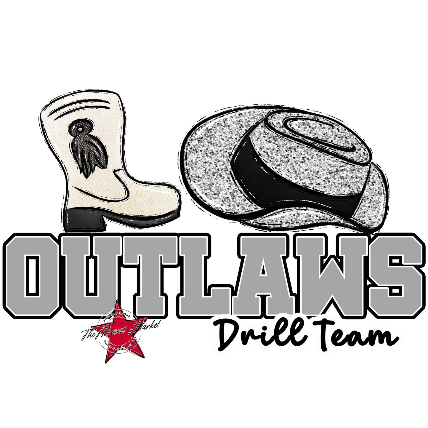 Outlaws Varsity Drillteam-Grey