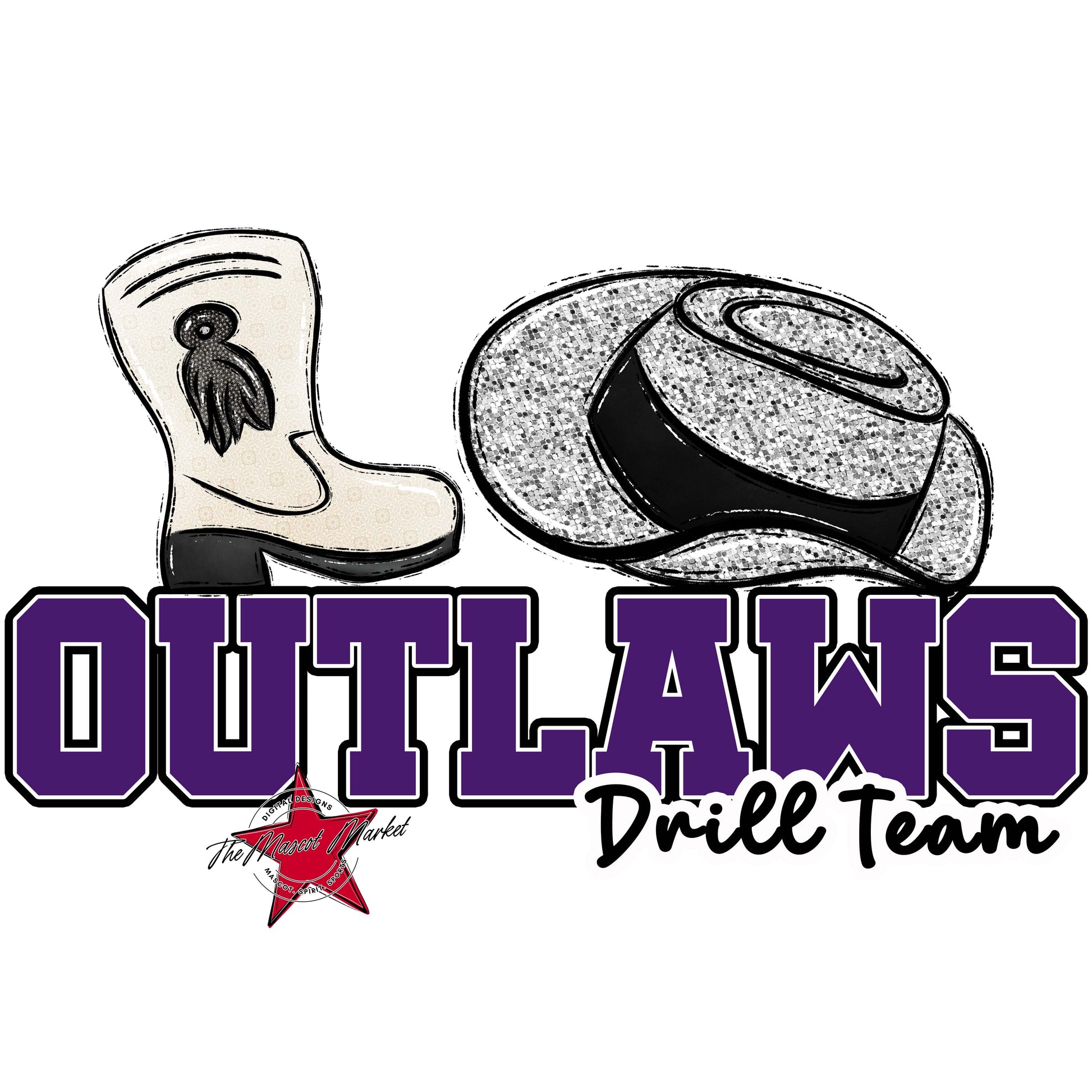 Outlaws Varsity Drillteam-Purple
