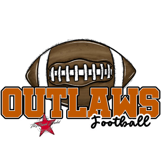 Outlaws Varsity Football-Burnt Orange