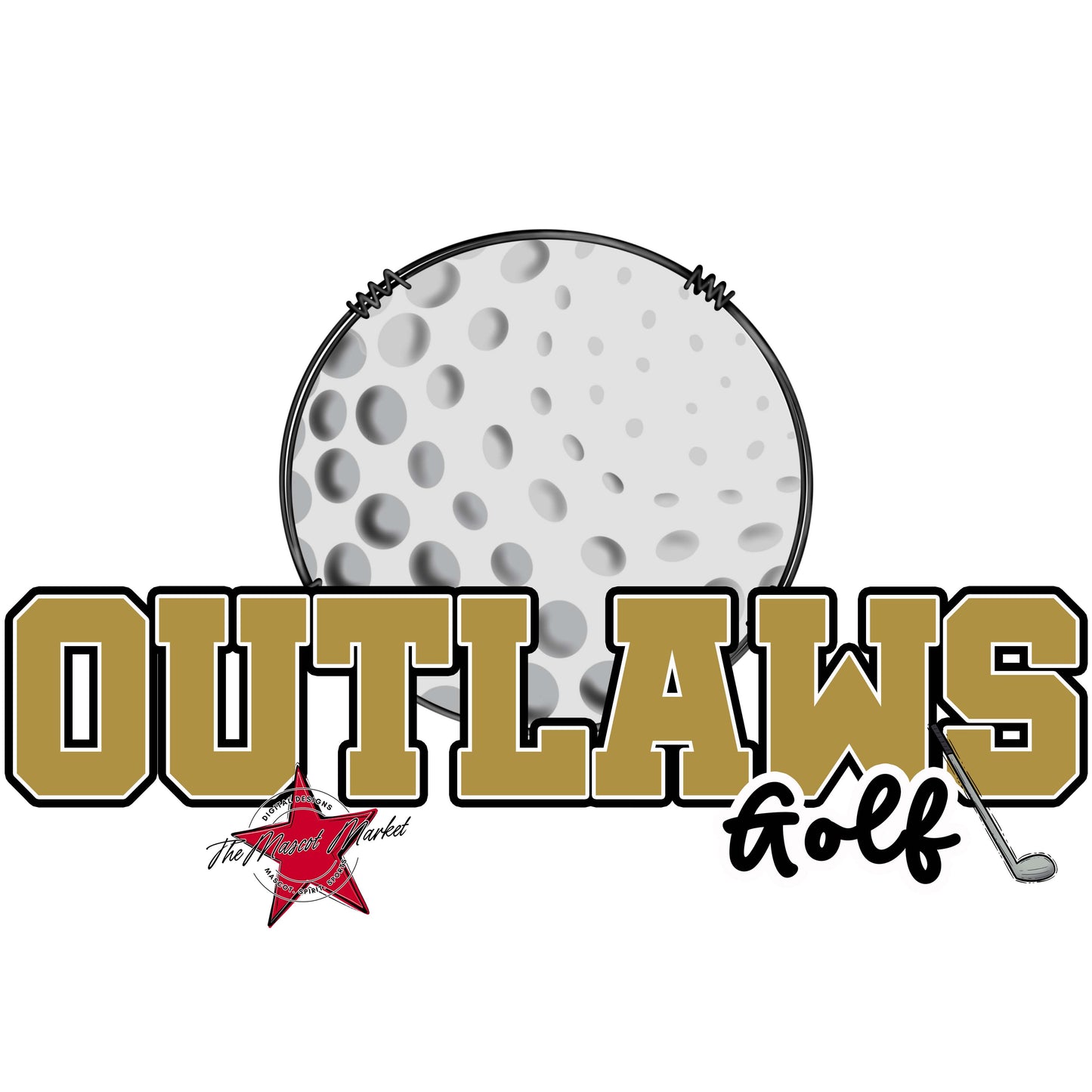Outlaws Varsity Golf-Gold