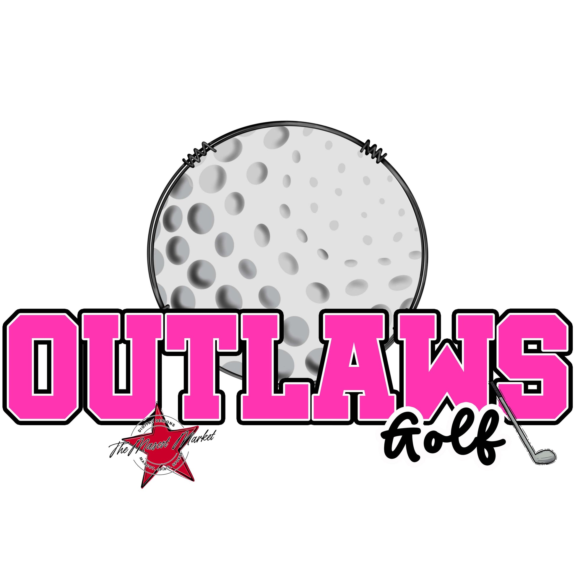 Outlaws Varsity Golf-Pink