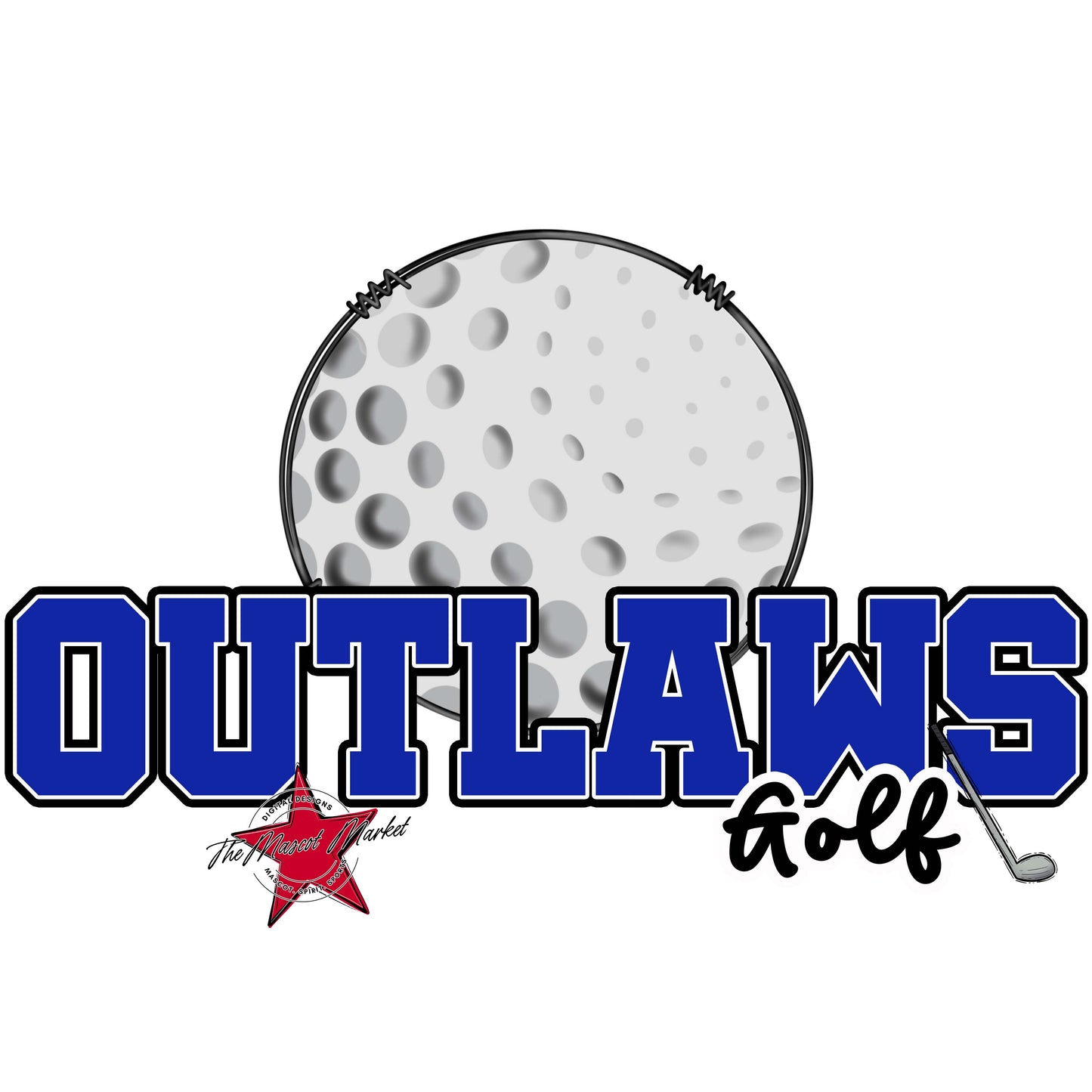 Outlaws Varsity Golf-Royal Blue