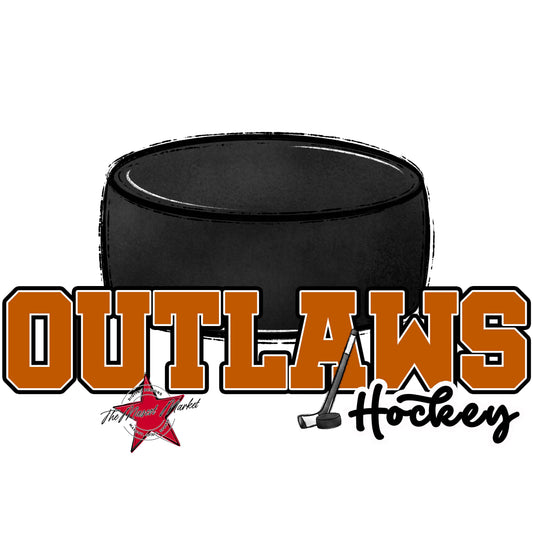 Outlaws Varsity Hockey-Burnt Orange