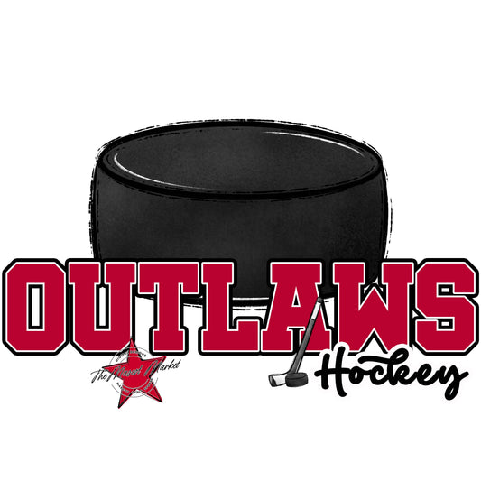 Outlaws Varsity Hockey-Dark Red