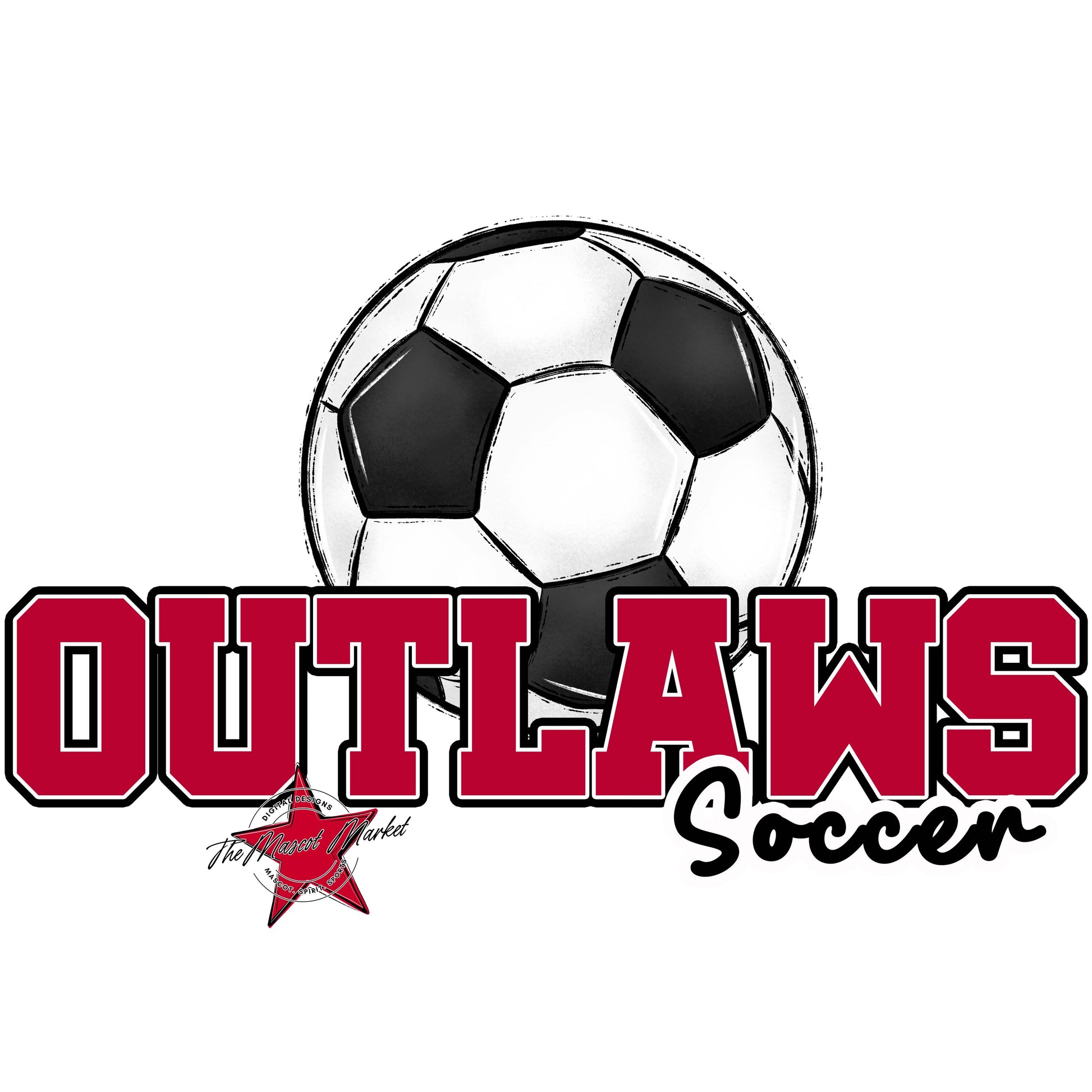 Outlaws Varsity Soccer-Dark Red