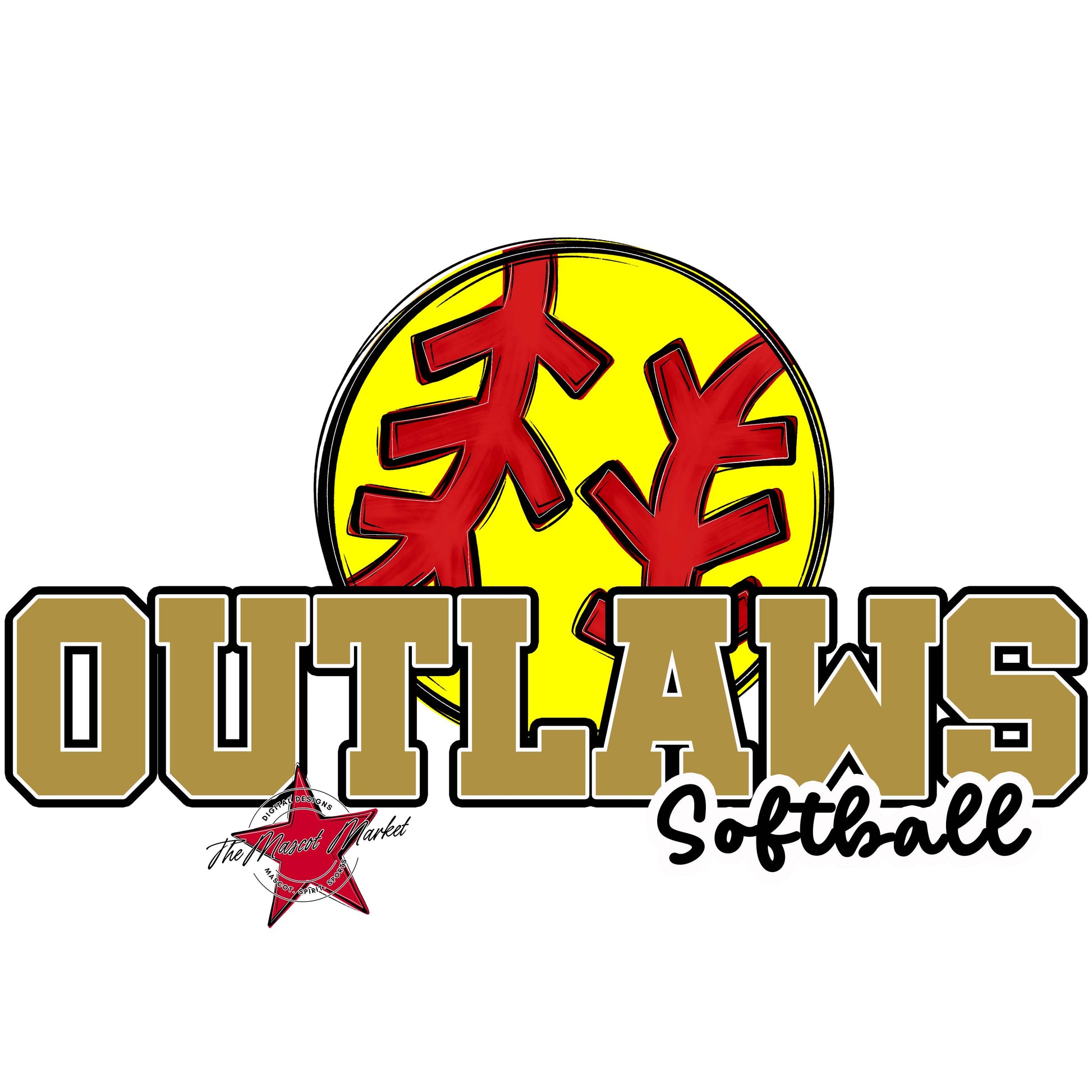 Outlaws Varsity Softball-Gold
