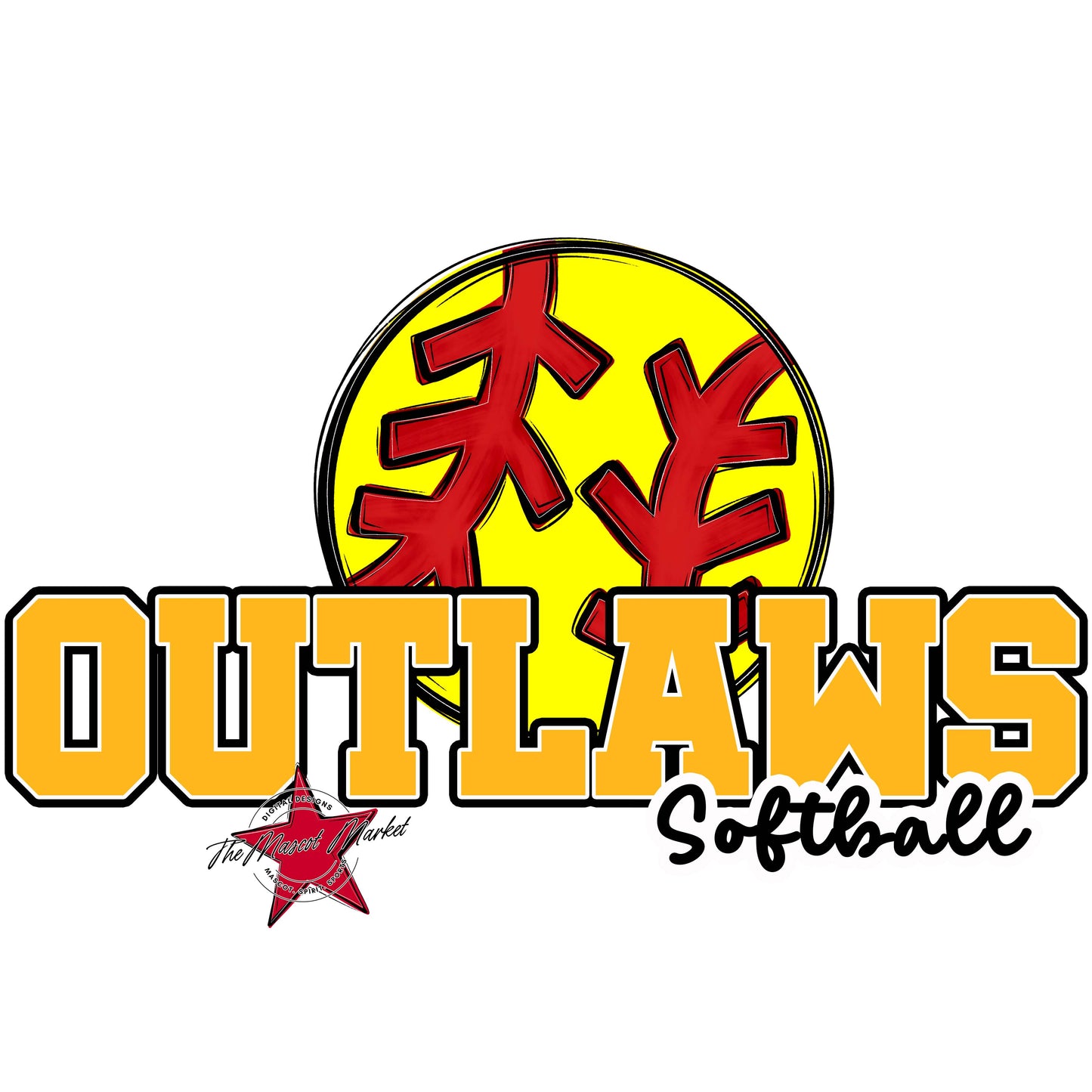 Outlaws Varsity Softball-Yellow