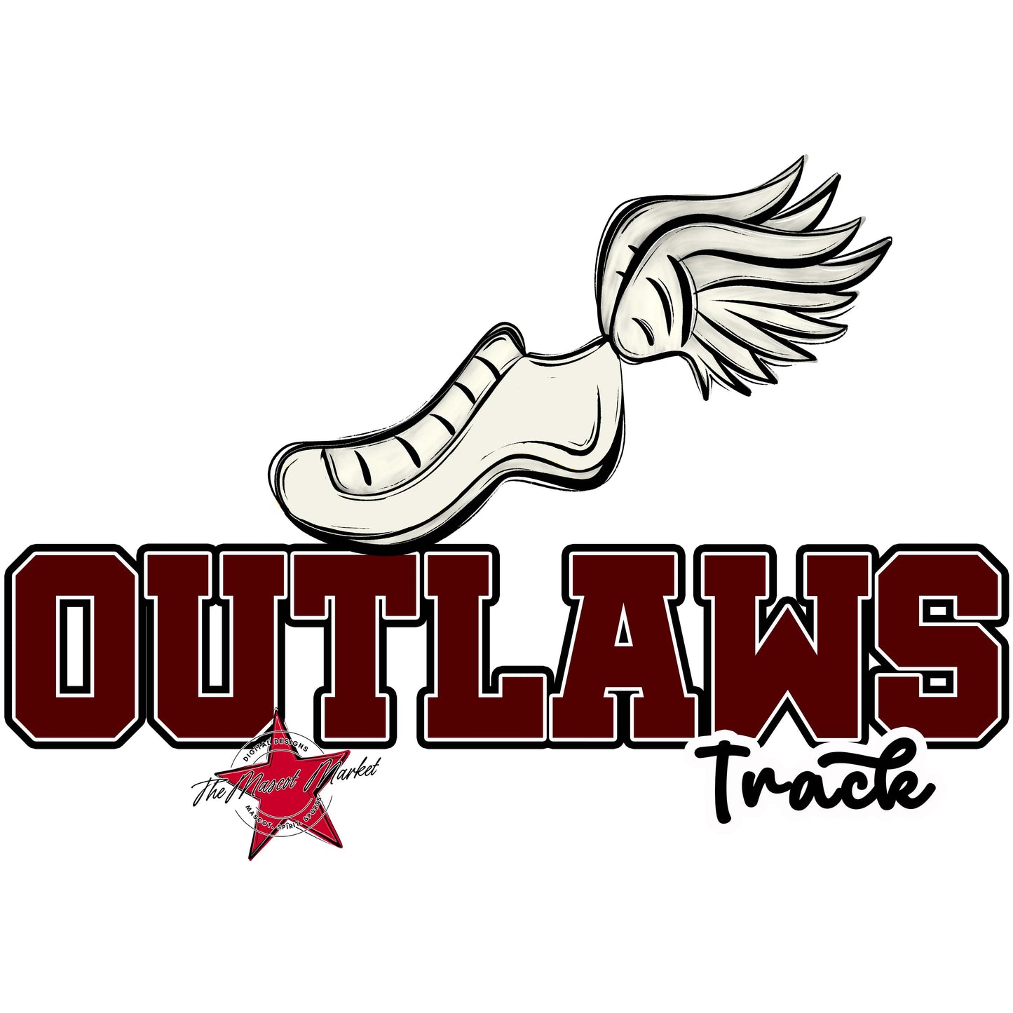 Outlaws Varsity Track-Maroon