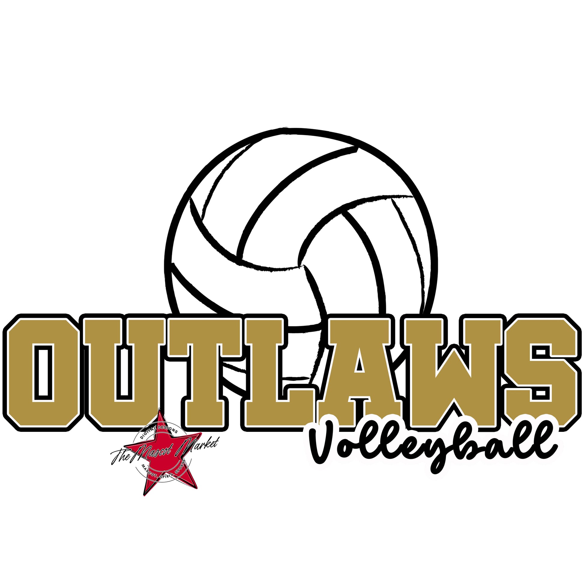 Outlaws Varsity Volleyball-Gold
