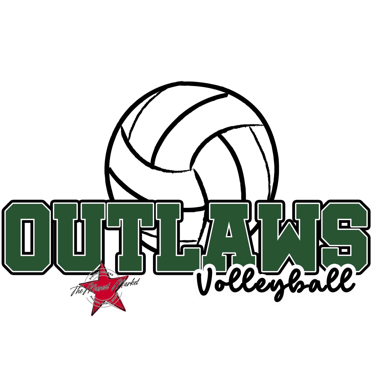 Outlaws Varsity Volleyball-Green