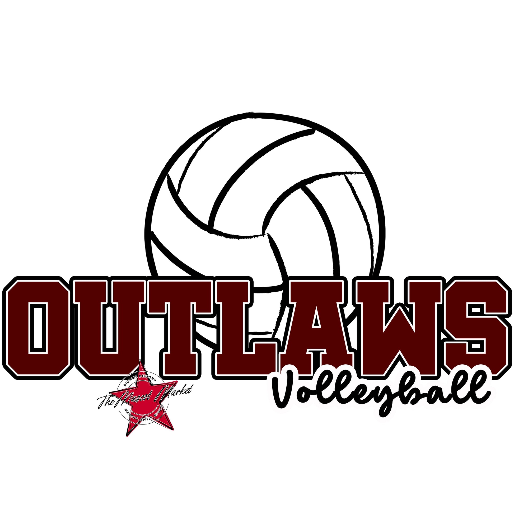 Outlaws Varsity Volleyball-Maroon