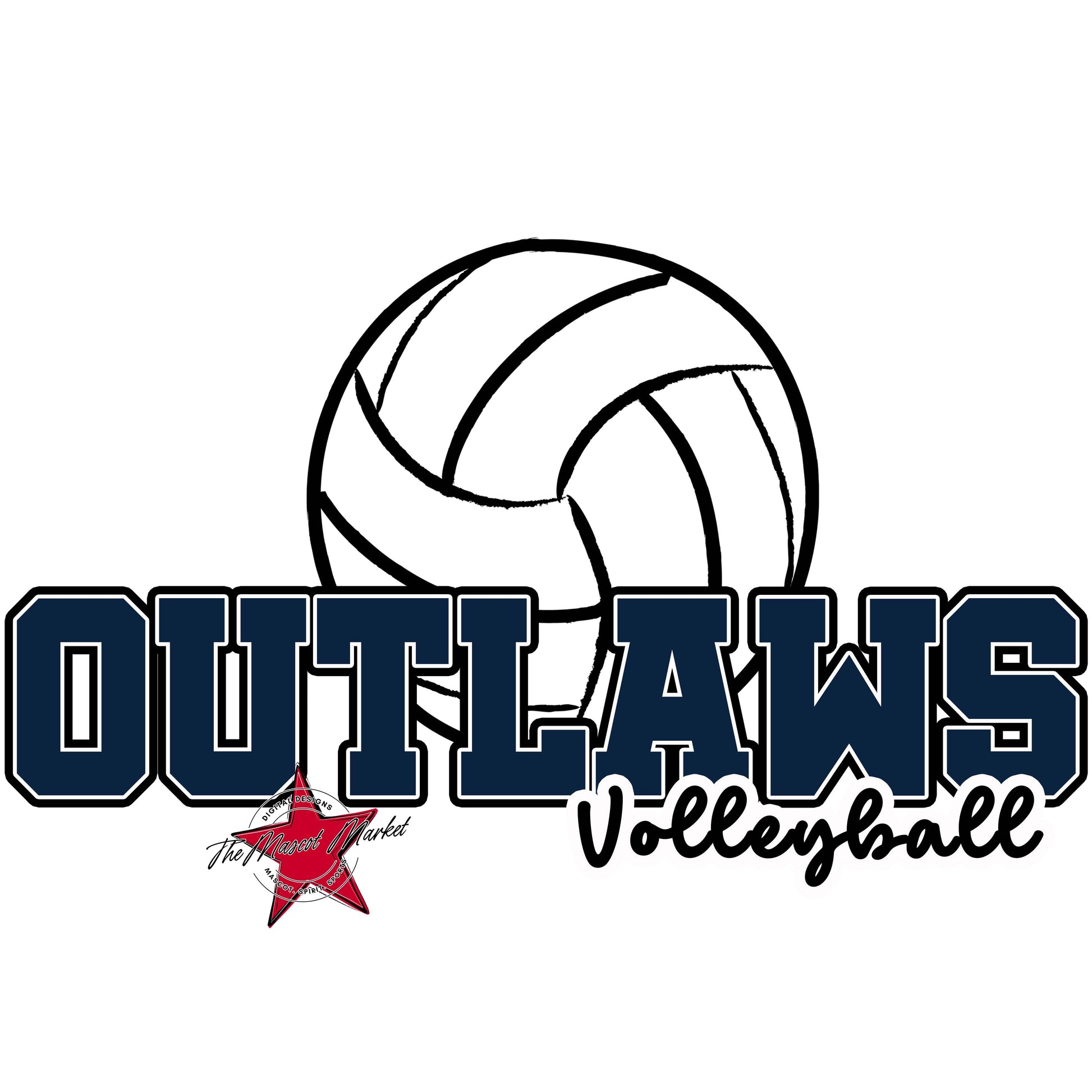 Outlaws Varsity Volleyball-Navy