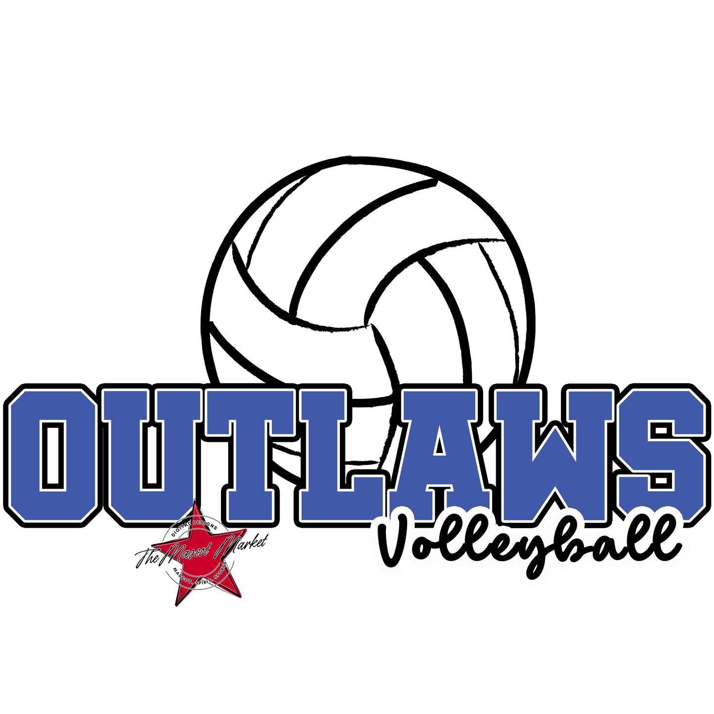 Outlaws Varsity Volleyball-Off Blue