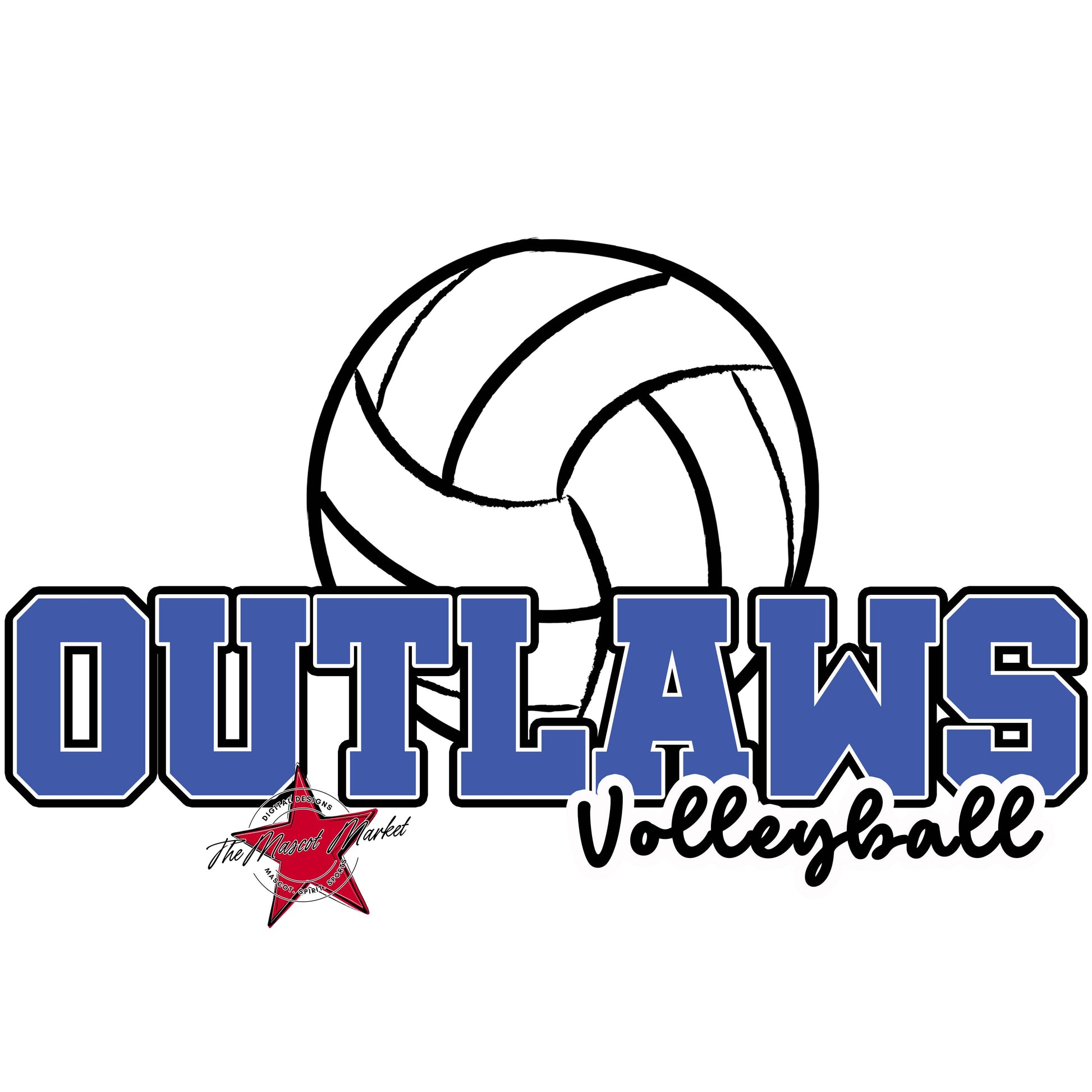 Outlaws Varsity Volleyball-Off Blue