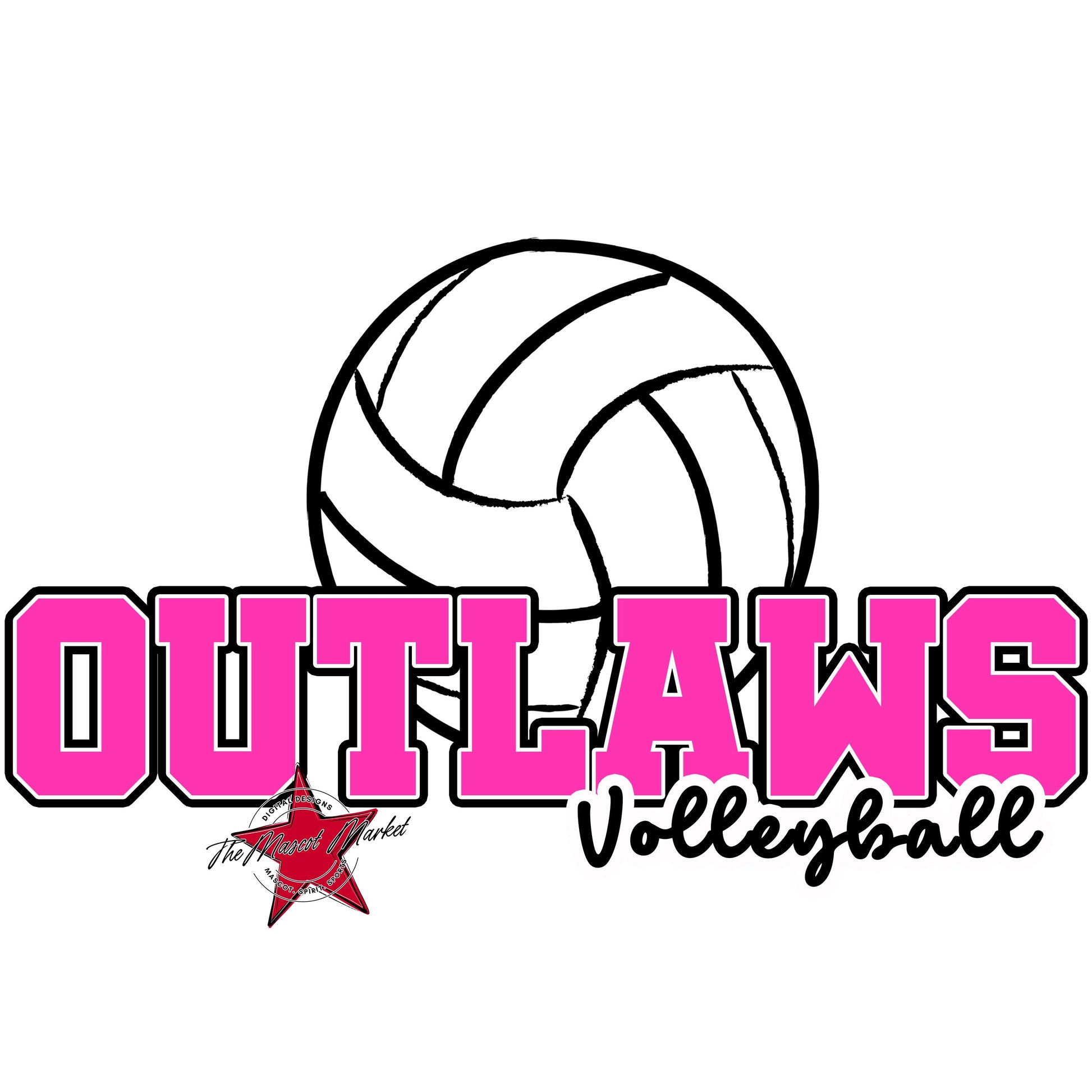 Outlaws Varsity Volleyball-Pink