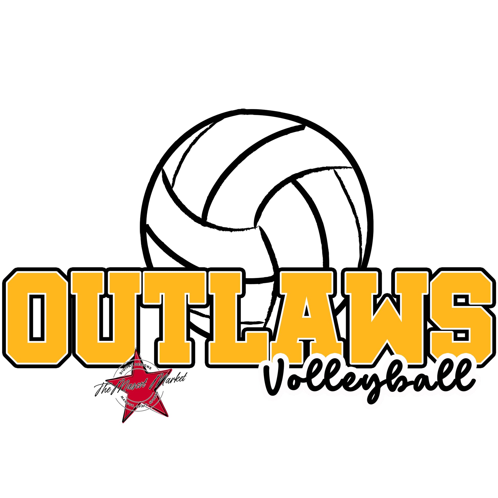 Outlaws Varsity Volleyball-Yellow