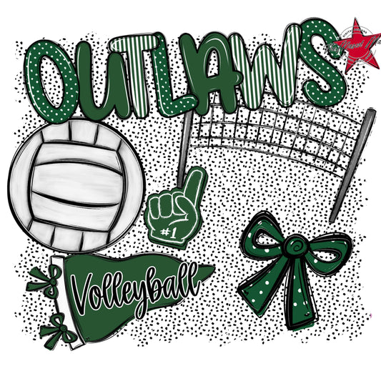 Outlaws Volleyball Spirit-Green