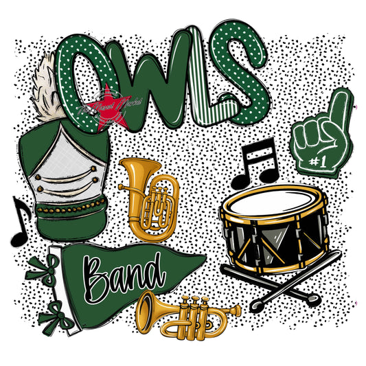 Owls Band Spirit-Green
