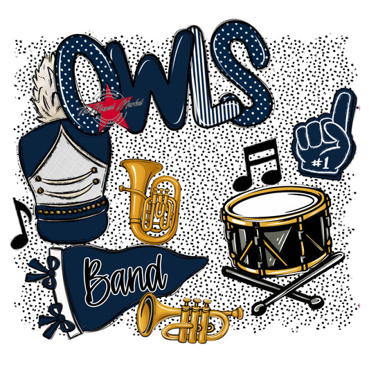 Owls Band Spirit-Navy