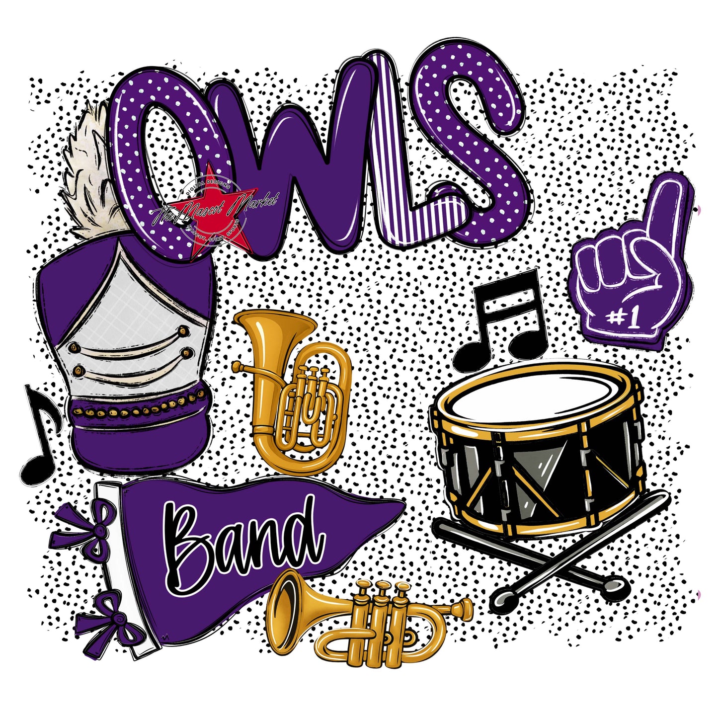 Owls Band Spirit-Purple