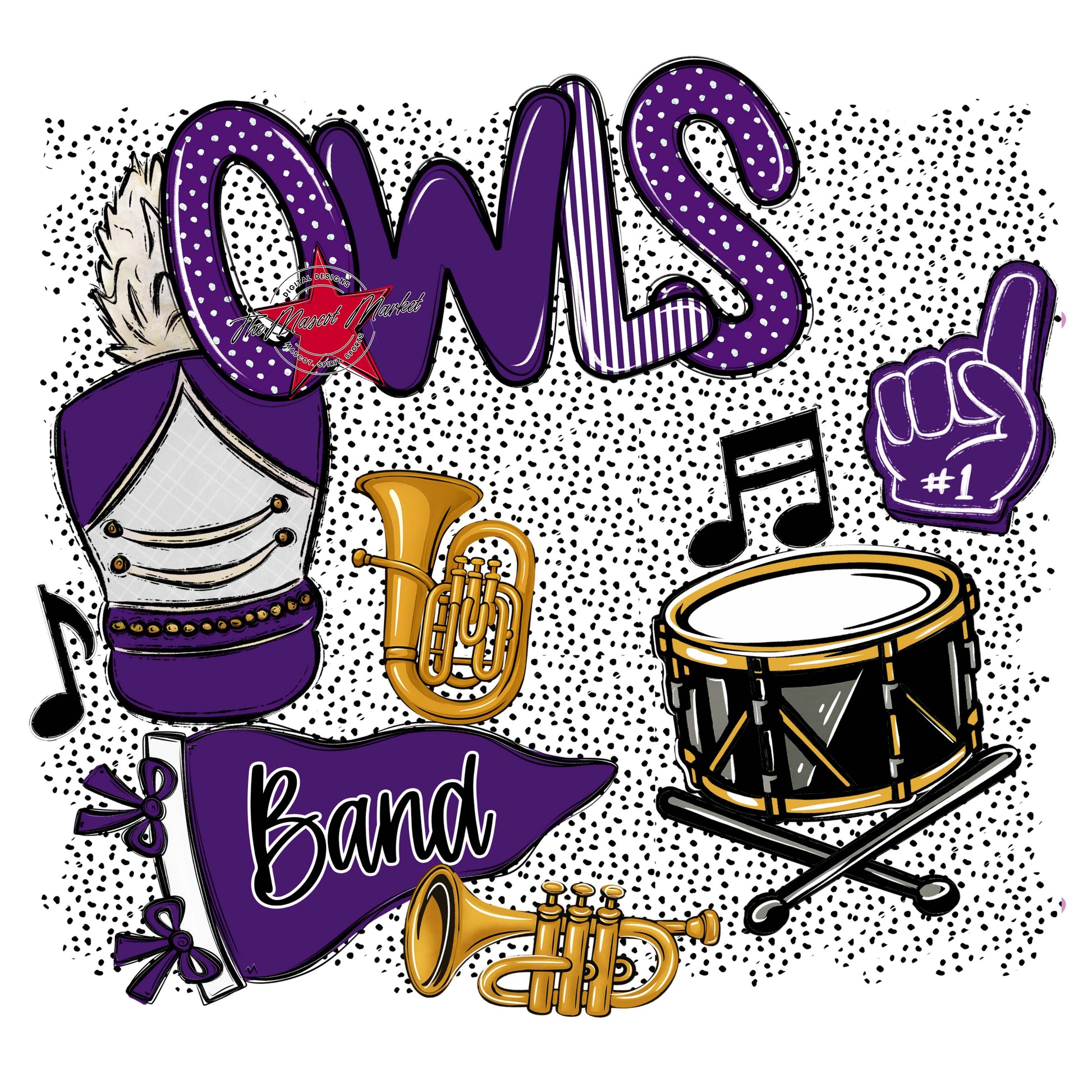 Owls Band Spirit-Purple