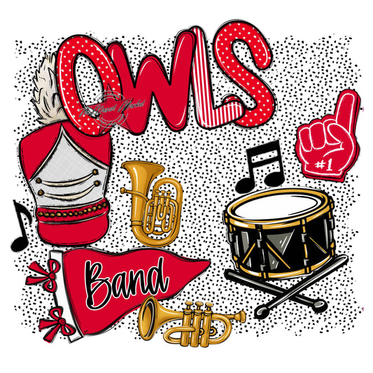Owls Band Spirit-Red