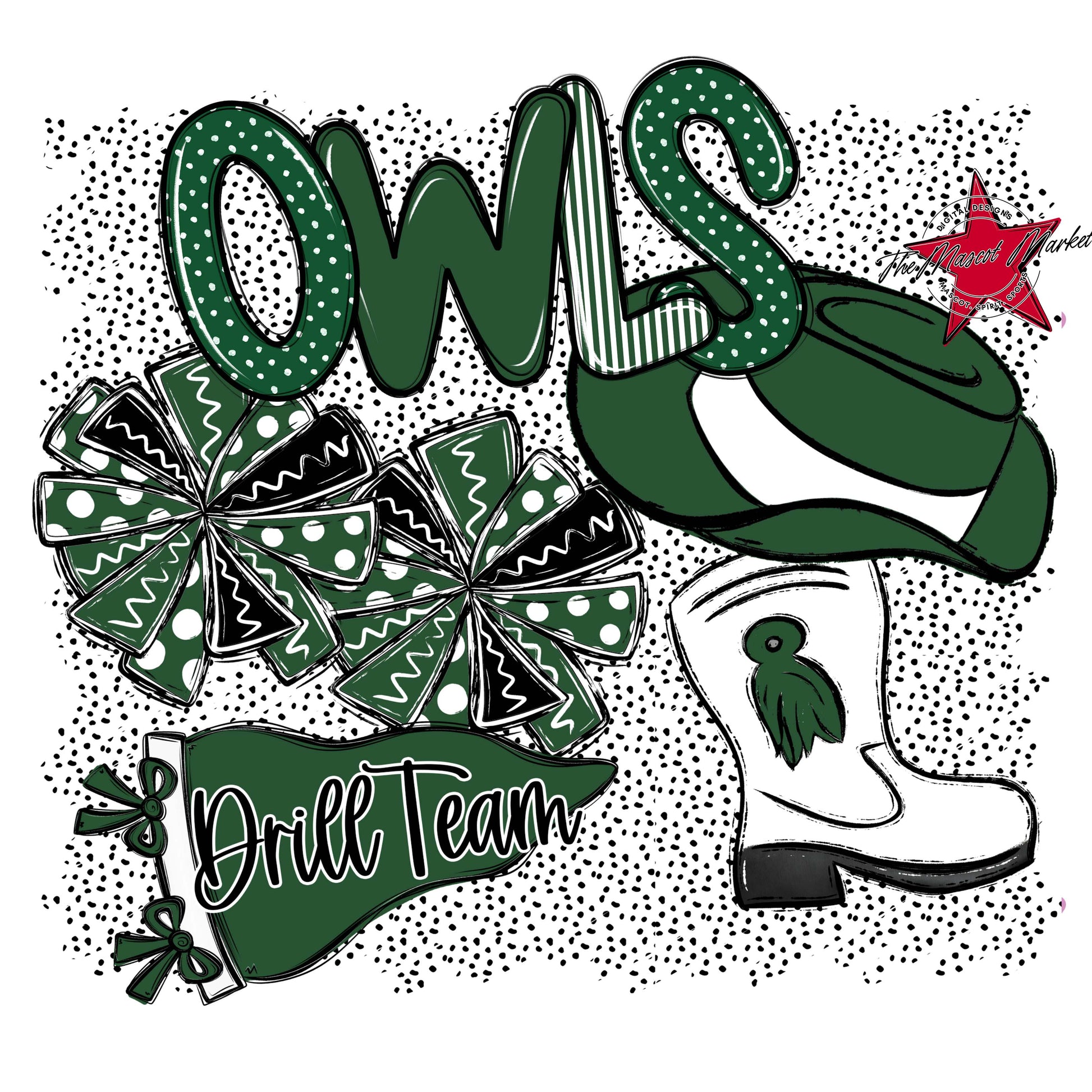 Owls Drillteam Spirit-Green