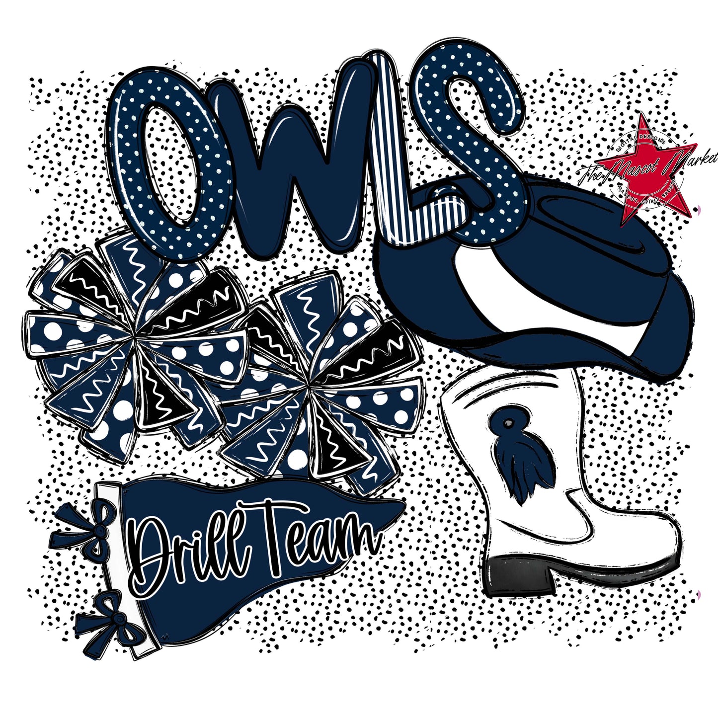 Owls Drillteam Spirit-Navy