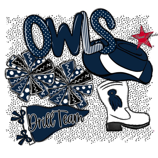 Owls Drillteam Spirit-Navy