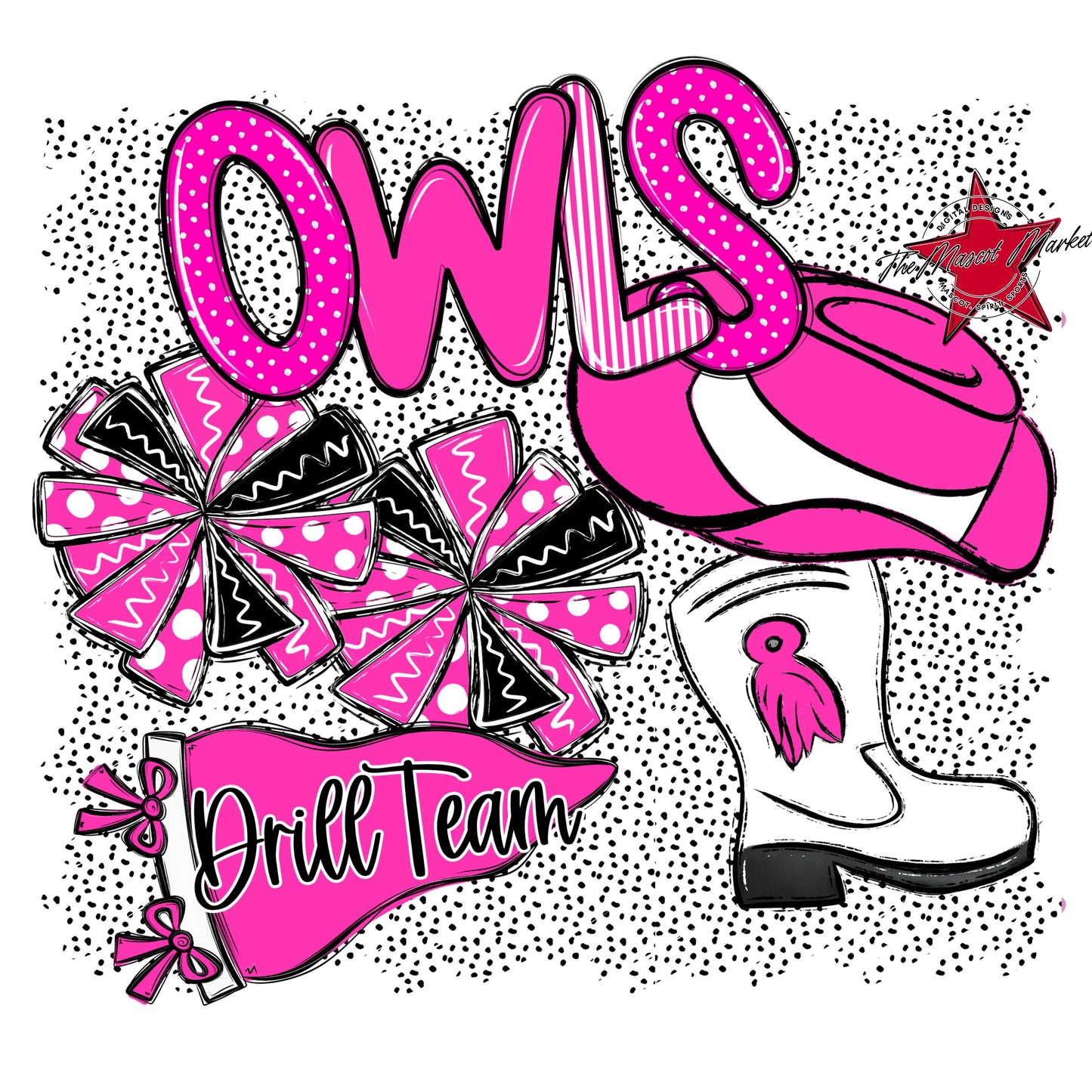 Owls Drillteam Spirit-Pink