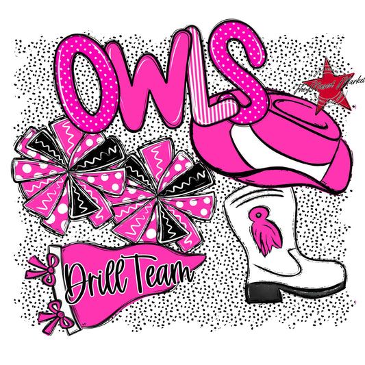 Owls Drillteam Spirit-Pink