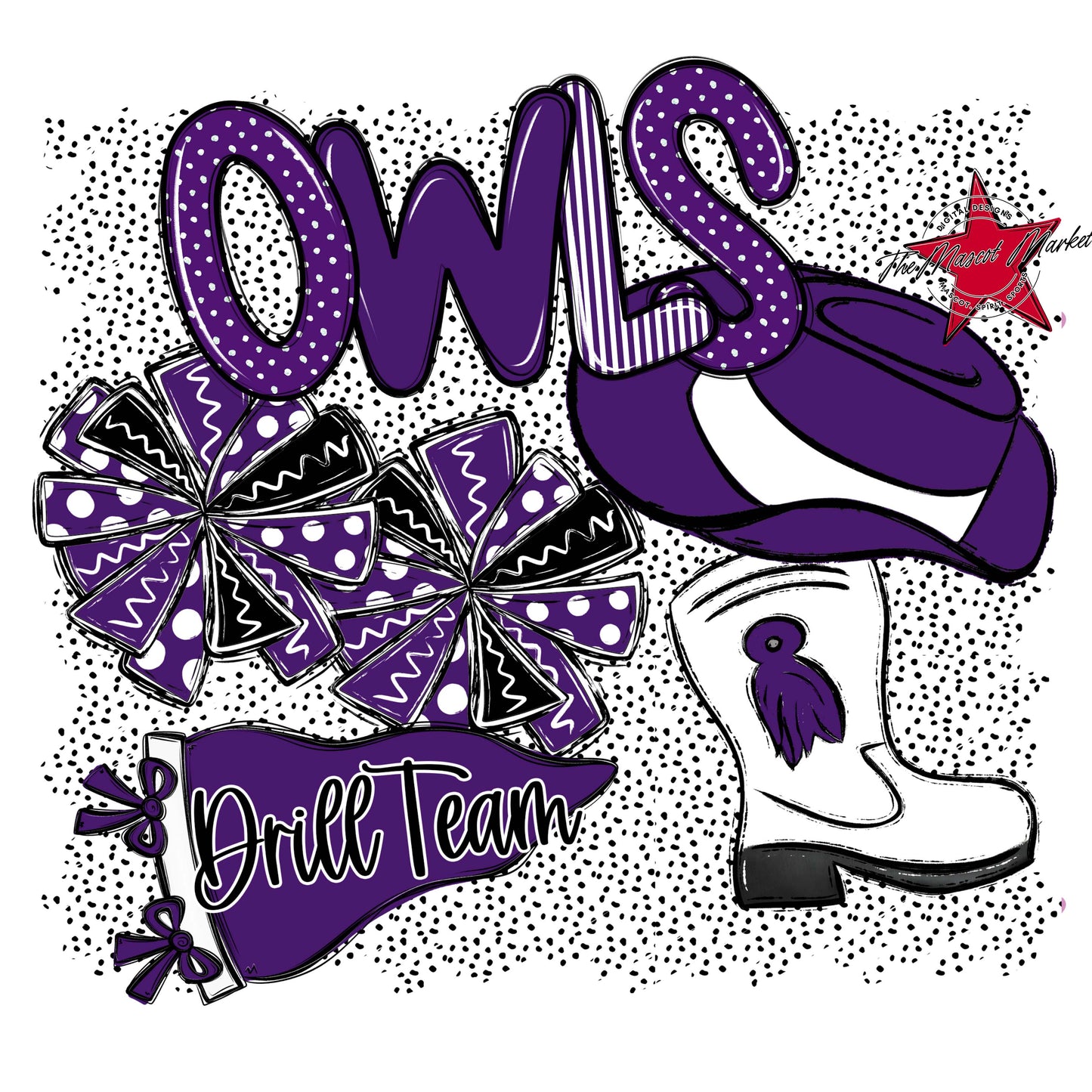 Owls Drillteam Spirit-Purple