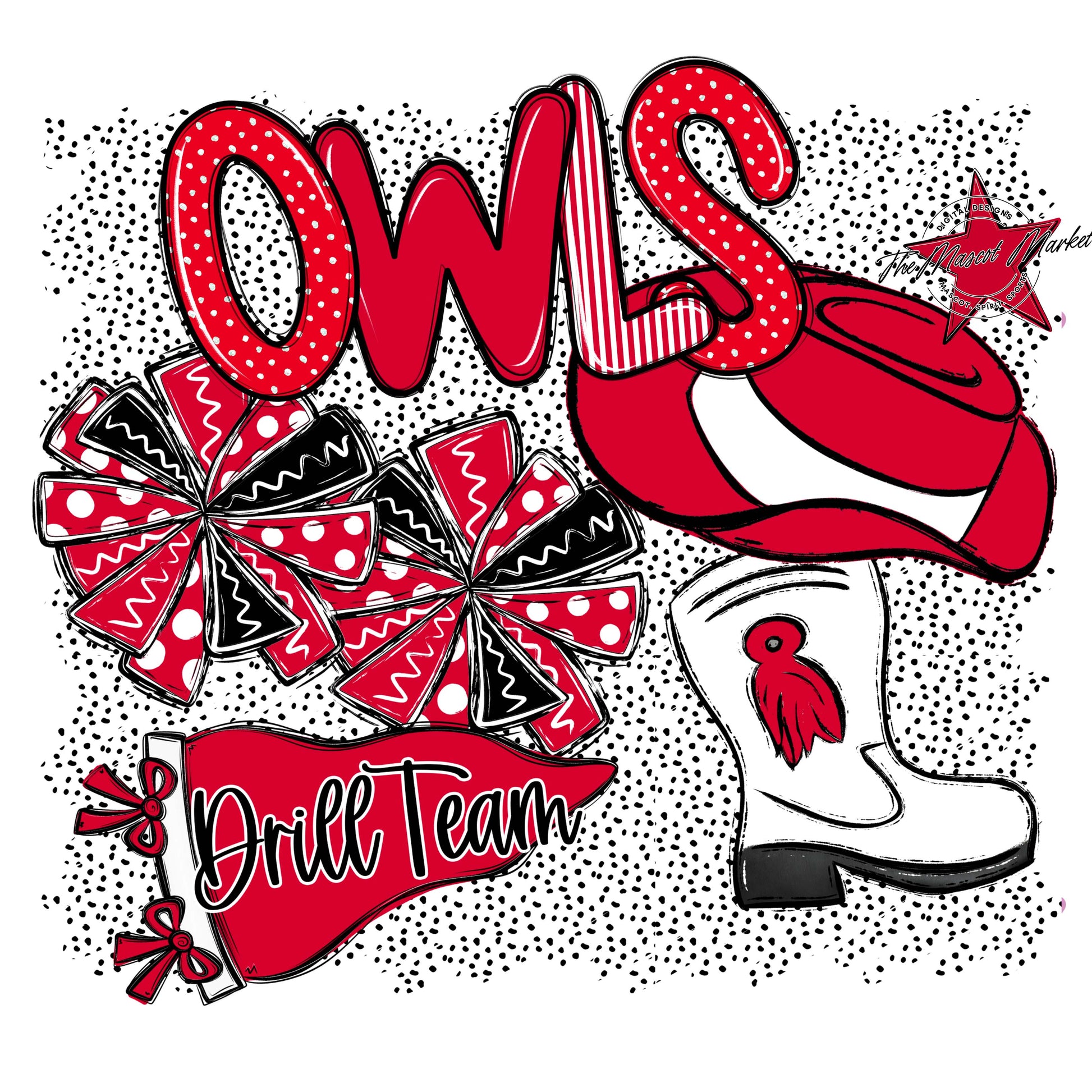 Owls Drillteam Spirit-Red