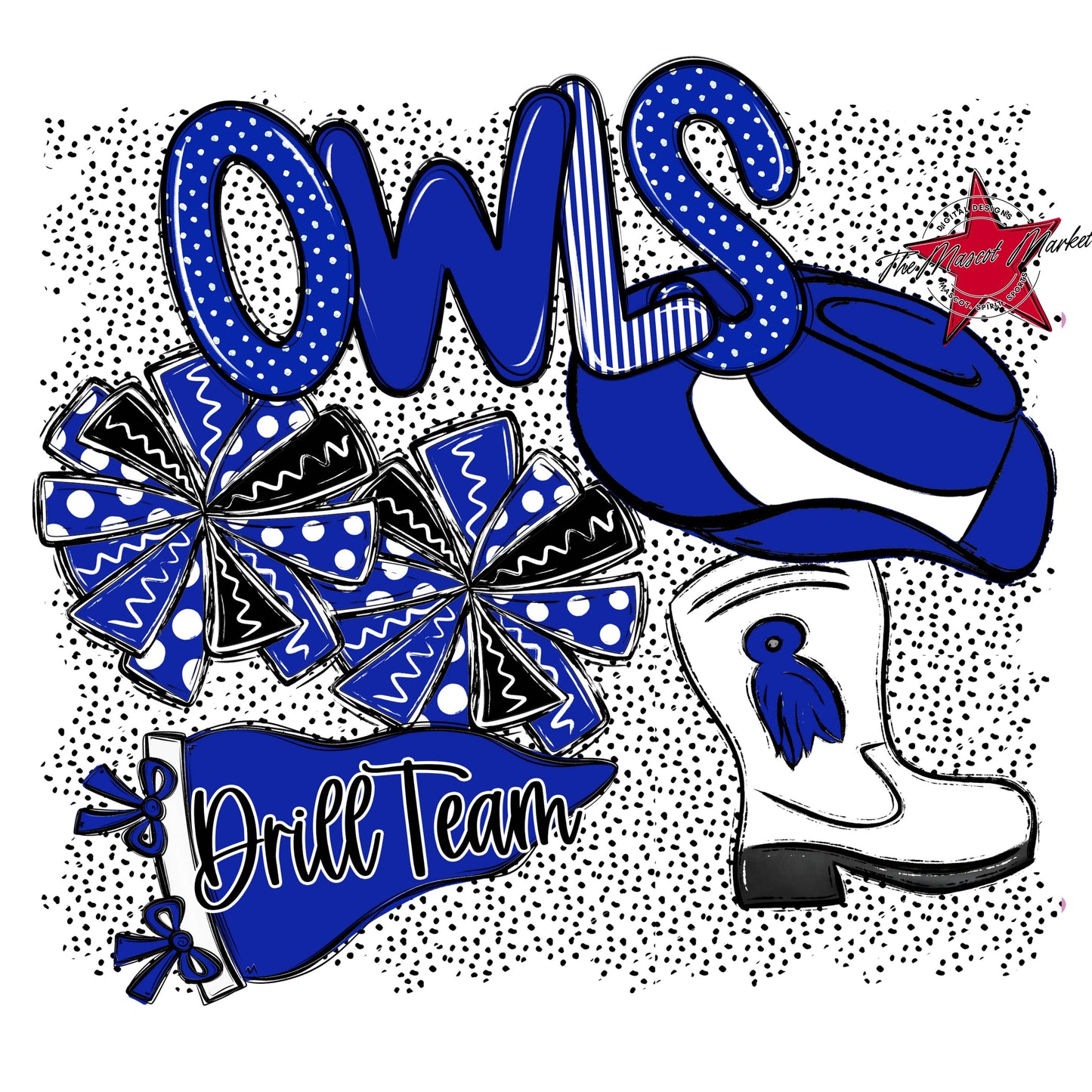 Owls Drillteam Spirit-Royal Blue
