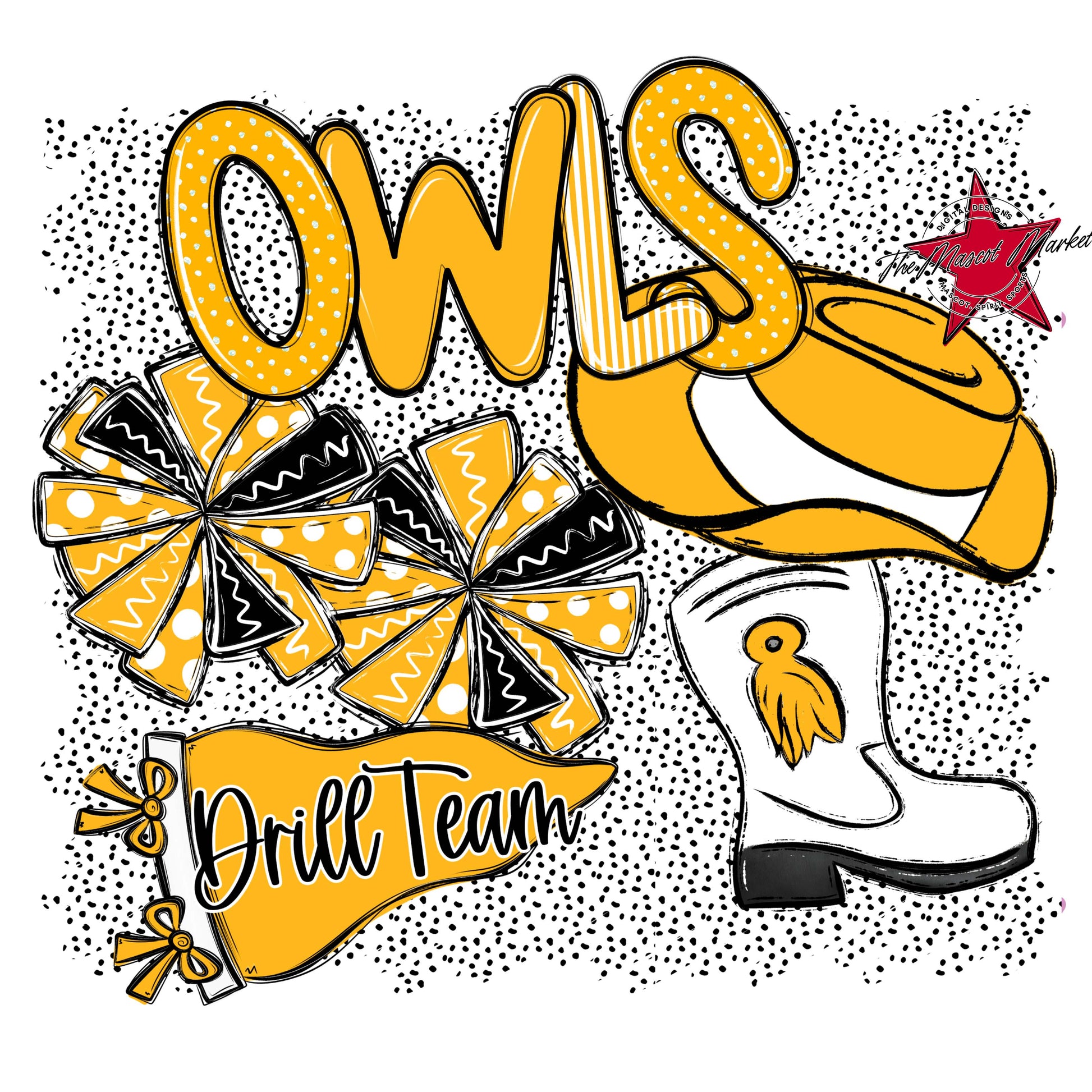 Owls Drillteam Spirit-Yellow