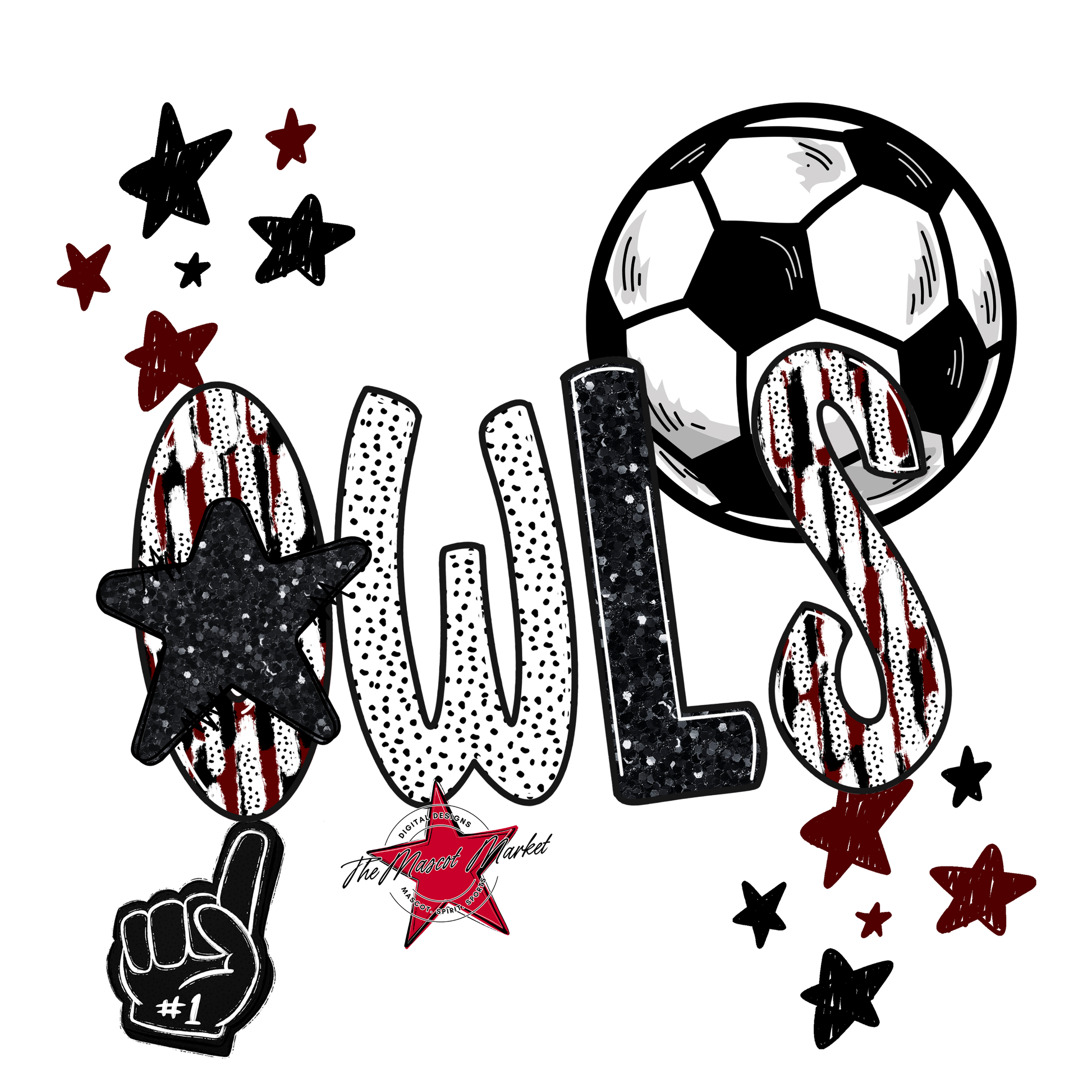 Owls Soccer Scrape-Maroon