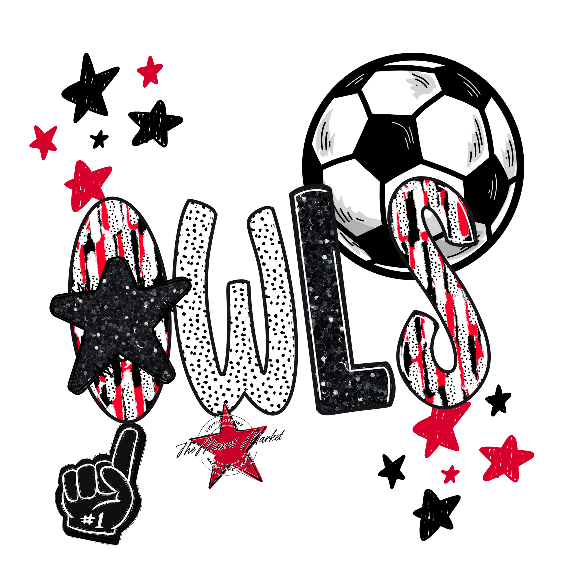 Owls Soccer Scrape-Red