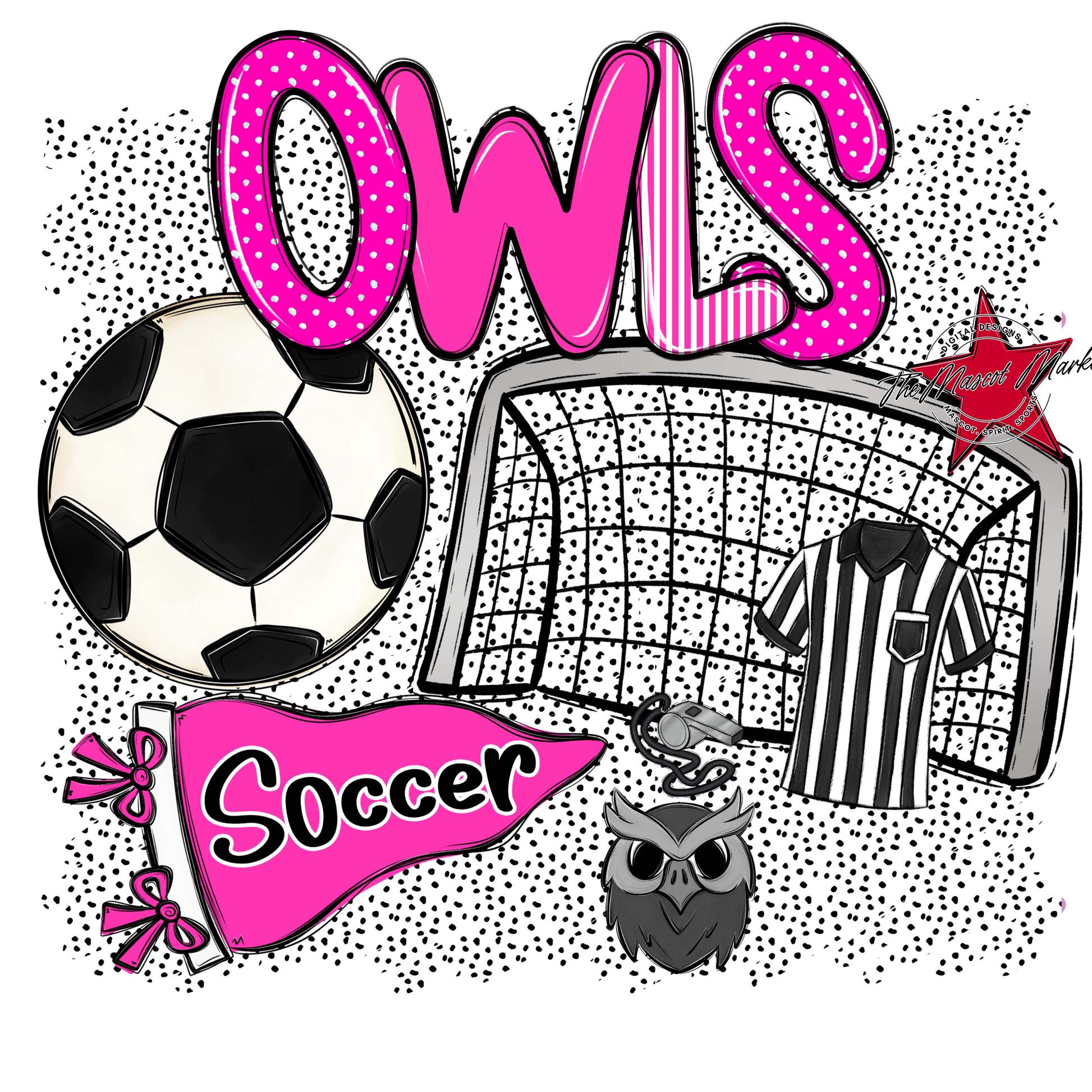 Owls Soccer Spirit-Pink