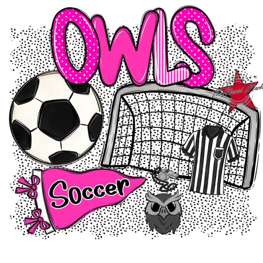 Owls Soccer Spirit-Pink