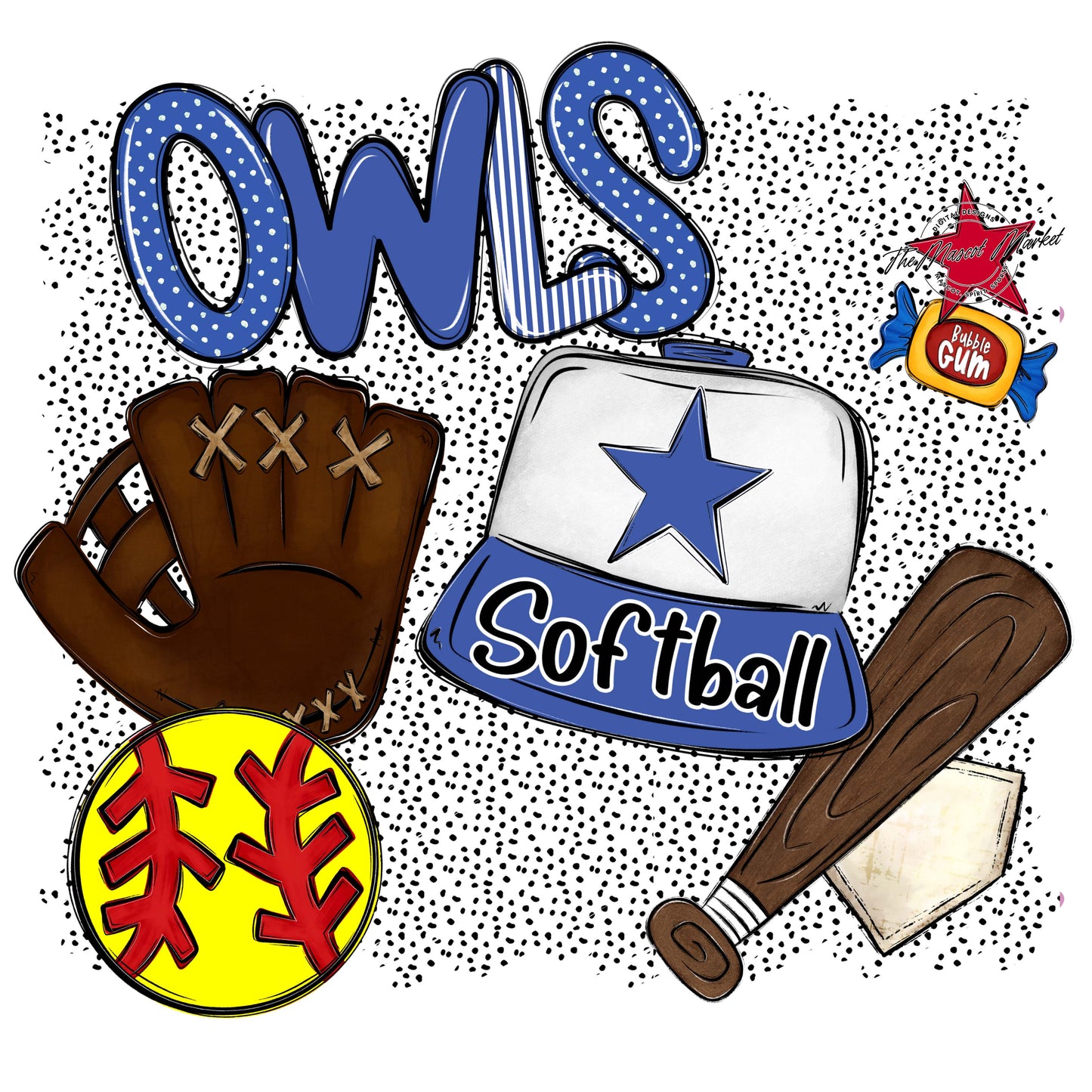 Owls Softball Spirit-Off Blue