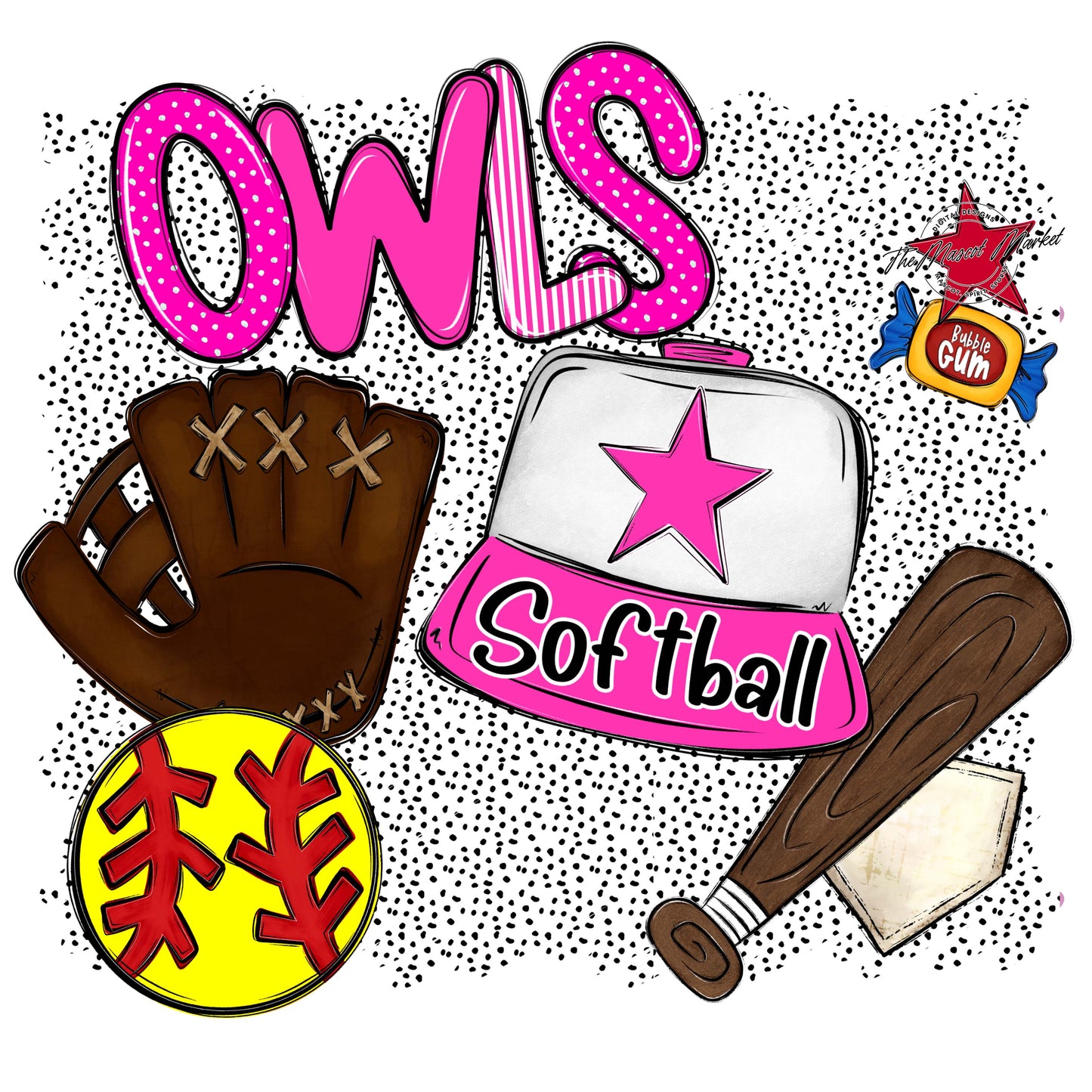 Owls Softball Spirit-Pink