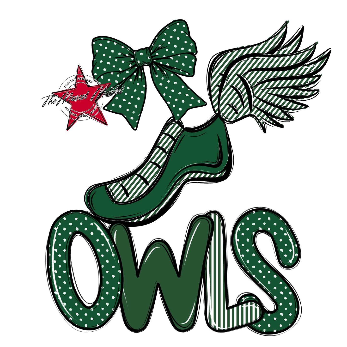 Owls Track Spirit Design-Green