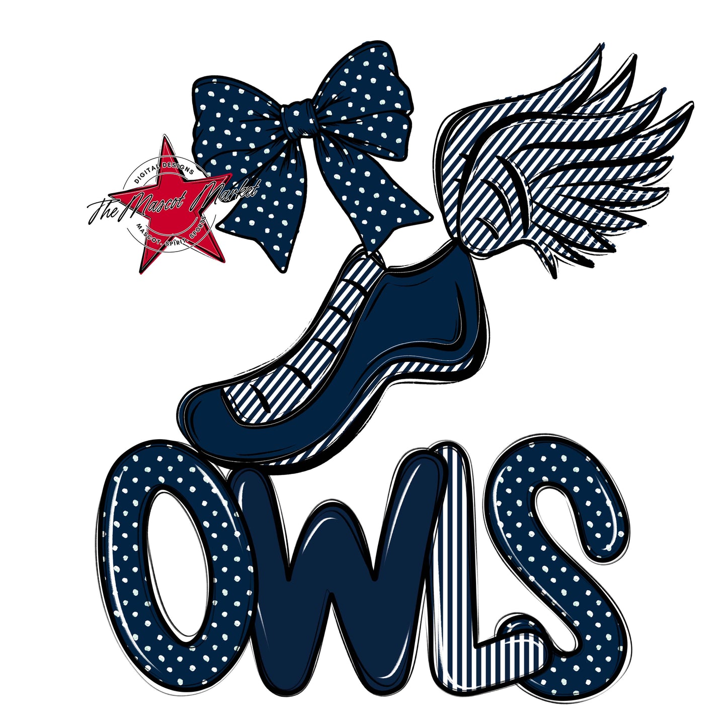 Owls Track Spirit Design-Navy