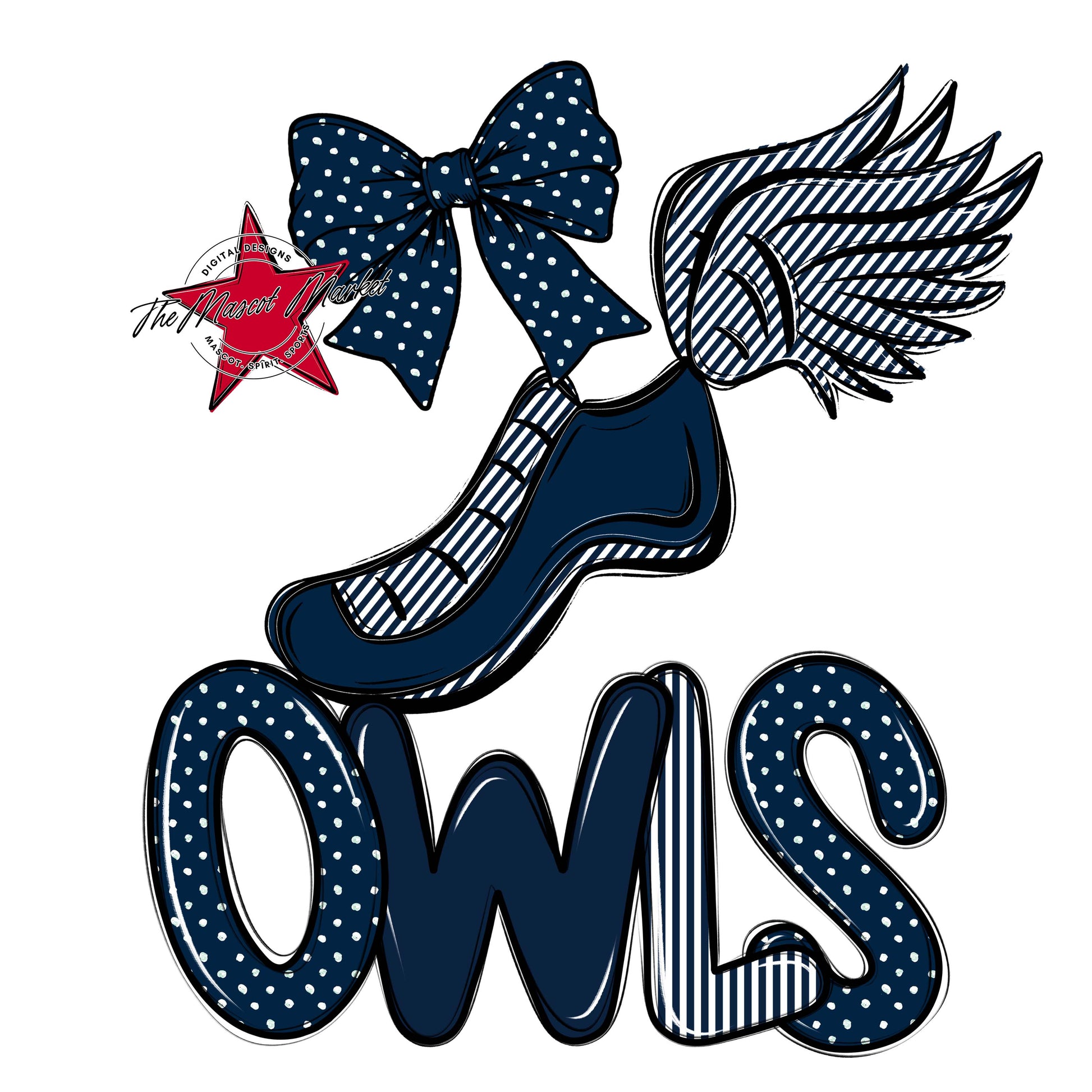 Owls Track Spirit Design-Navy