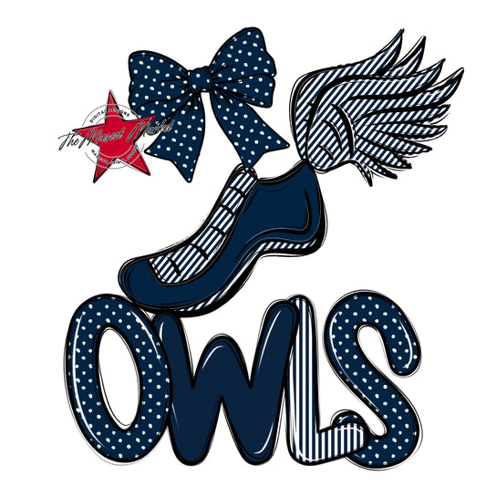 Owls Track Spirit Design-Navy