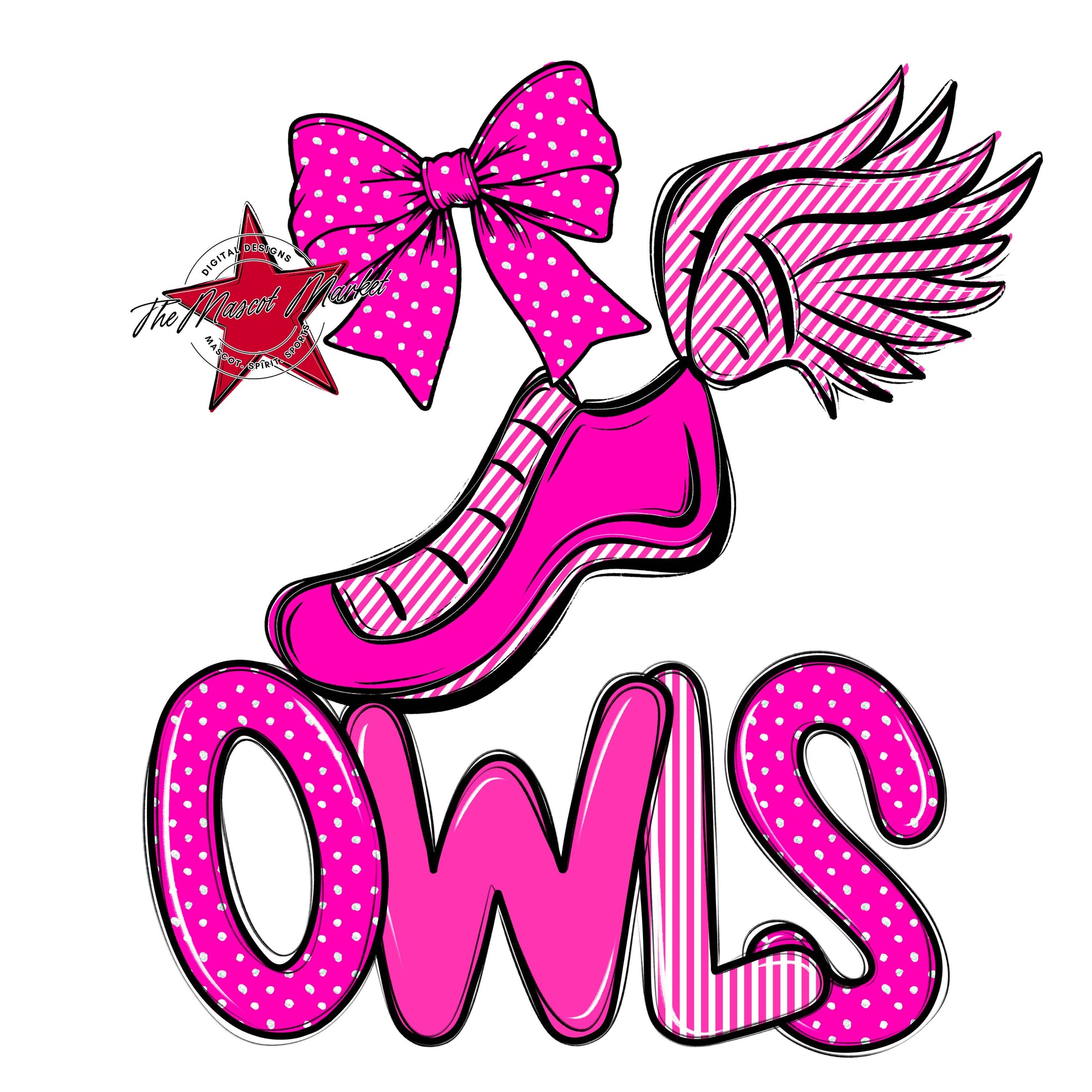 Owls Track Spirit Design-Pink