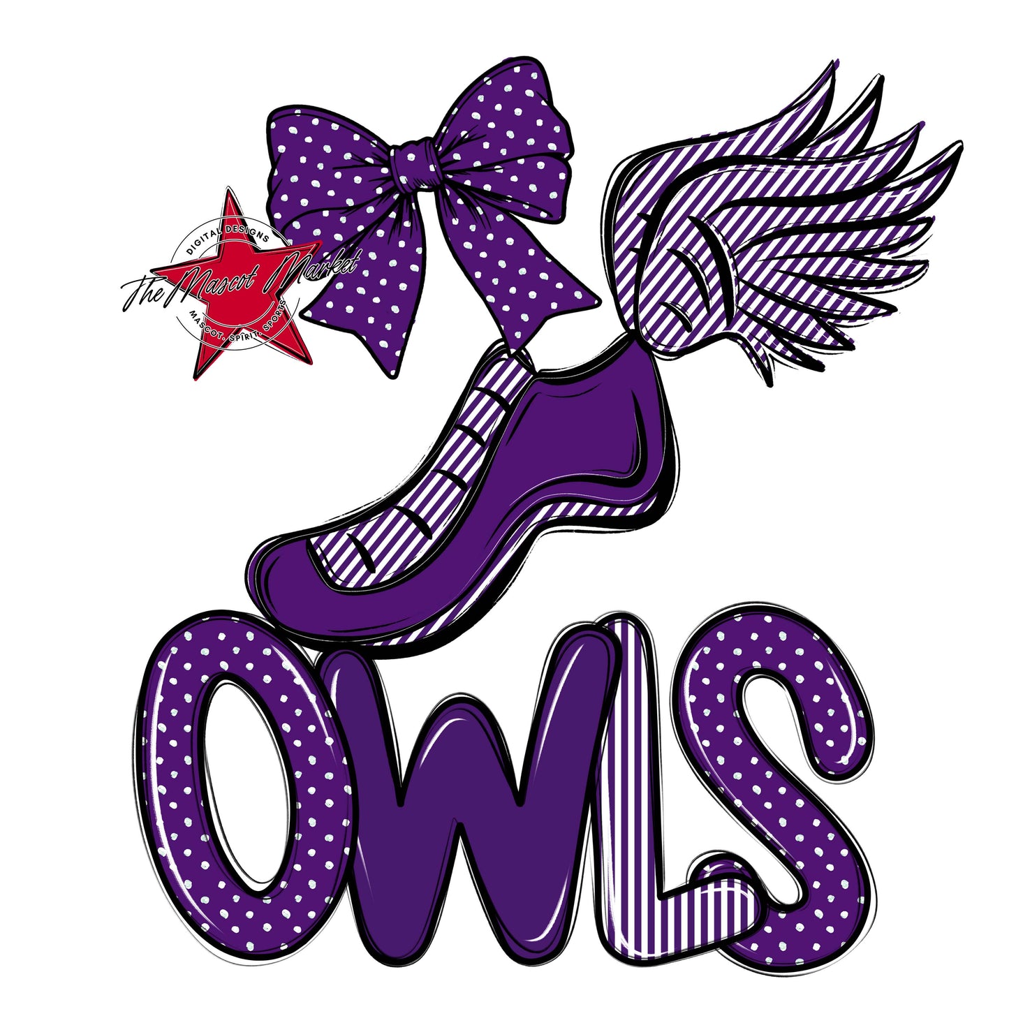 Owls Track Spirit Design-Purple